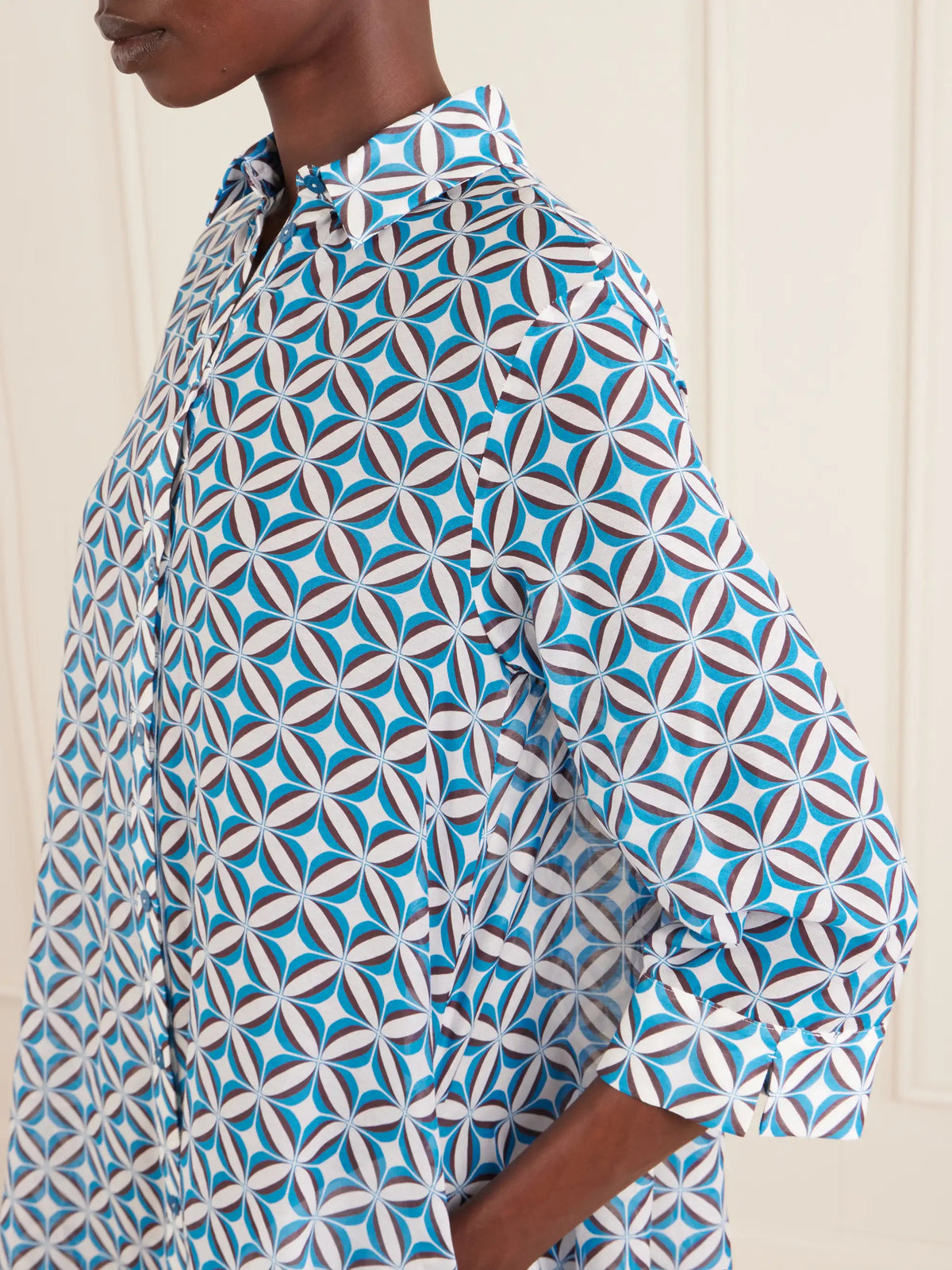 Beachwear Printed Cotton And Silk-blend Midi Dress