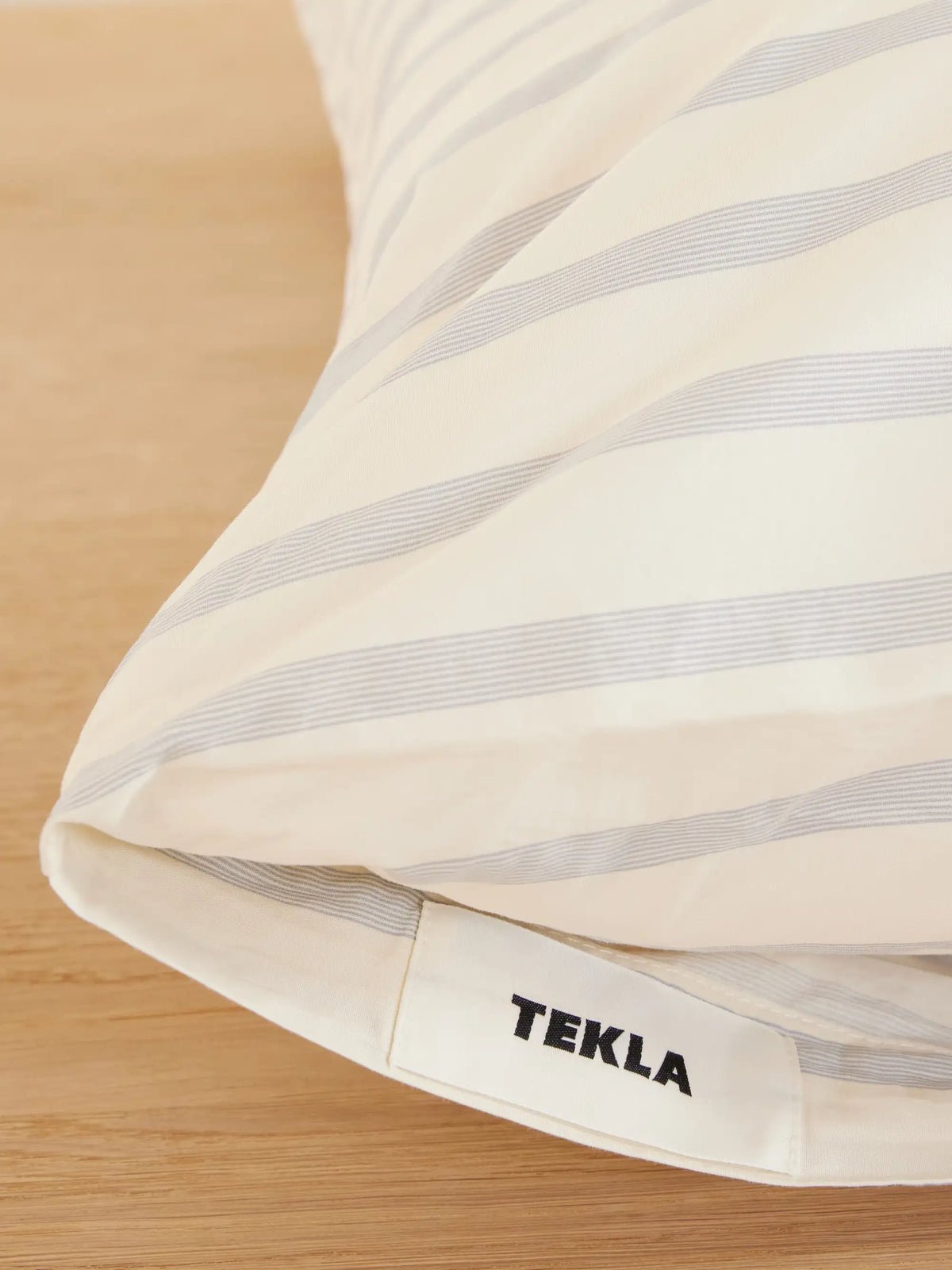 Set Of Two Striped Organic Cotton-percale Pillow Case