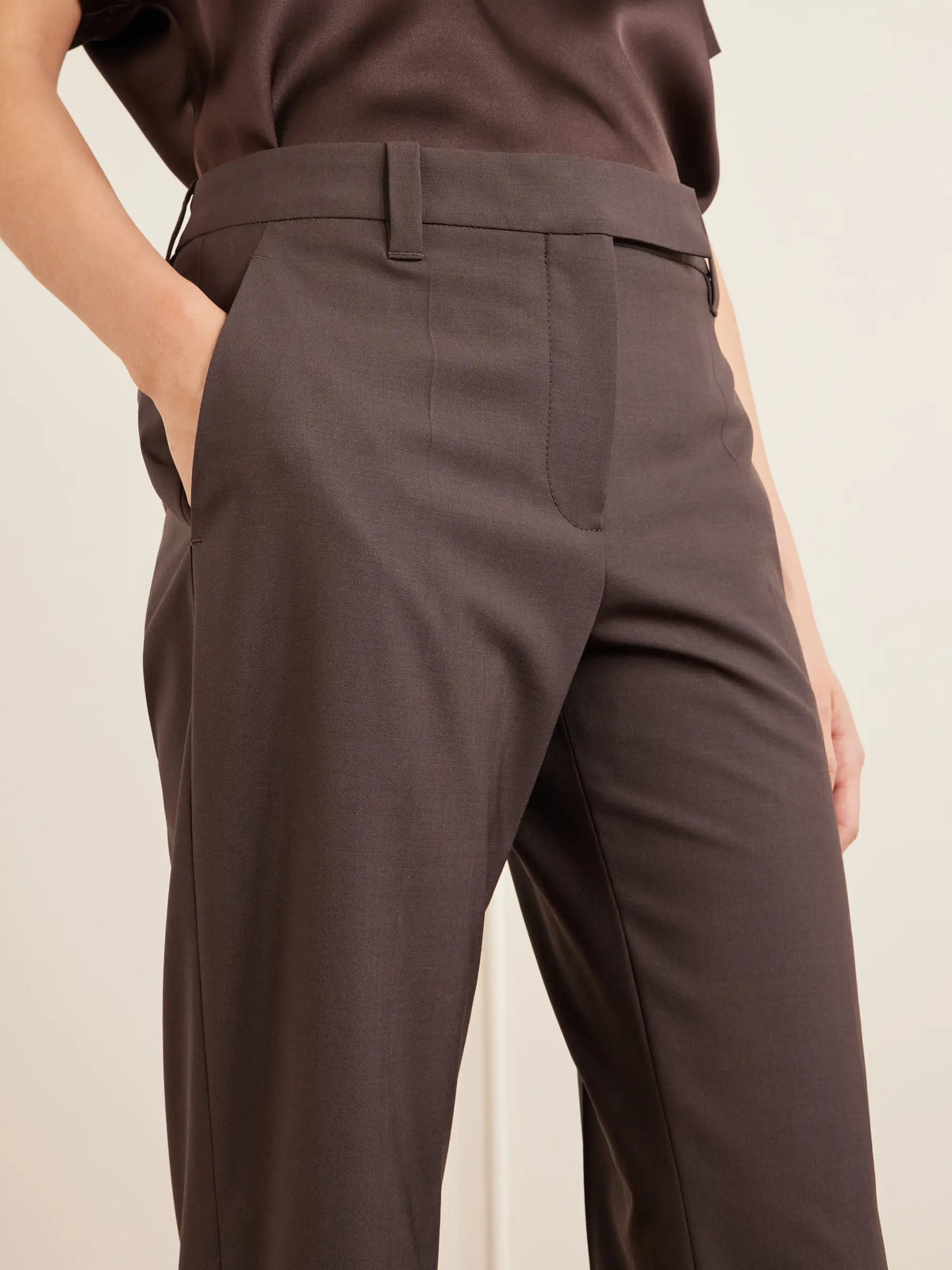 Tapered Wool-blend Pants