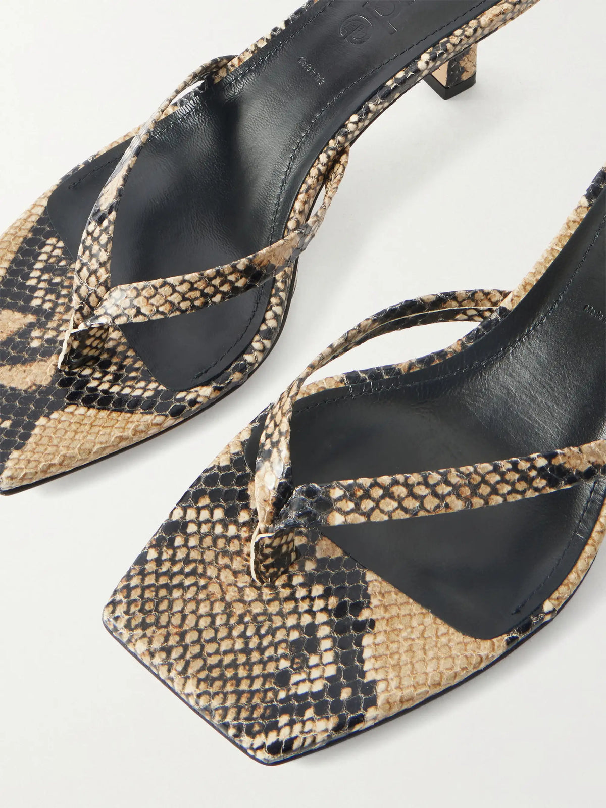 Wilma Snake-effect Leather Sandals