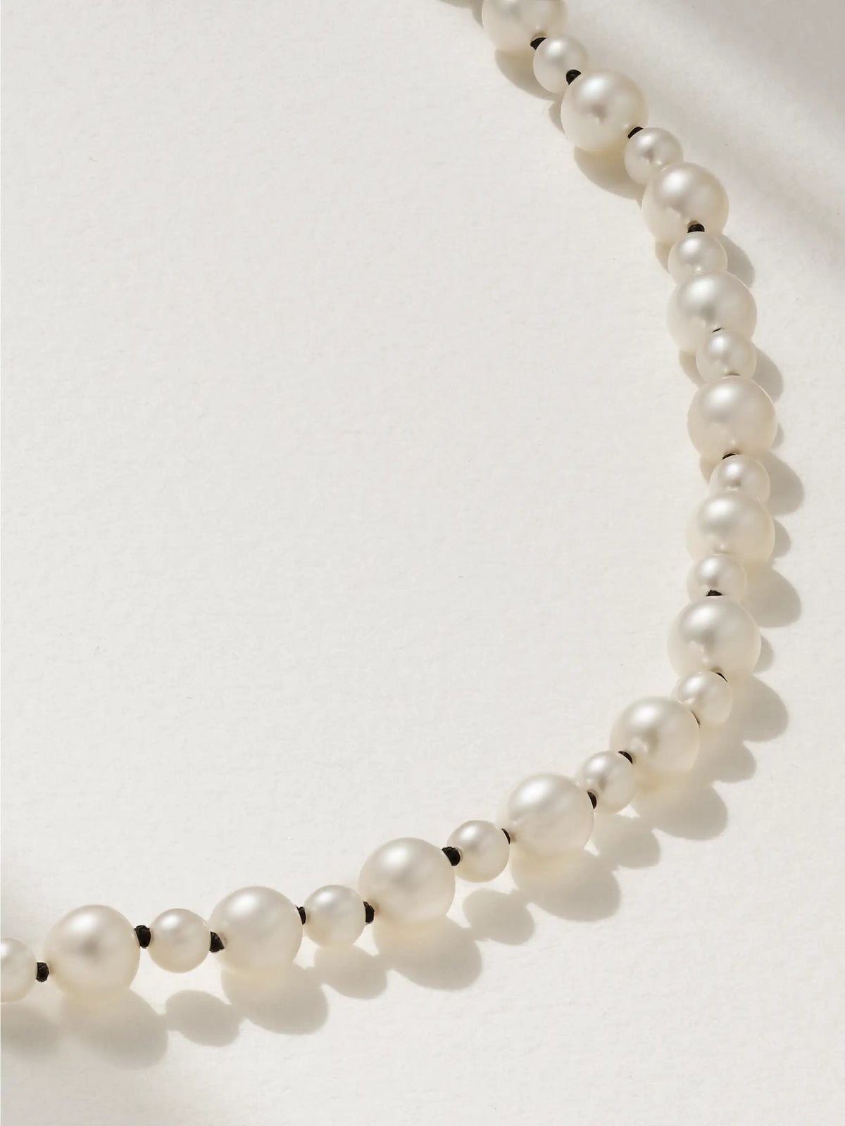 14-karat Gold, Silk And Pearl Necklace