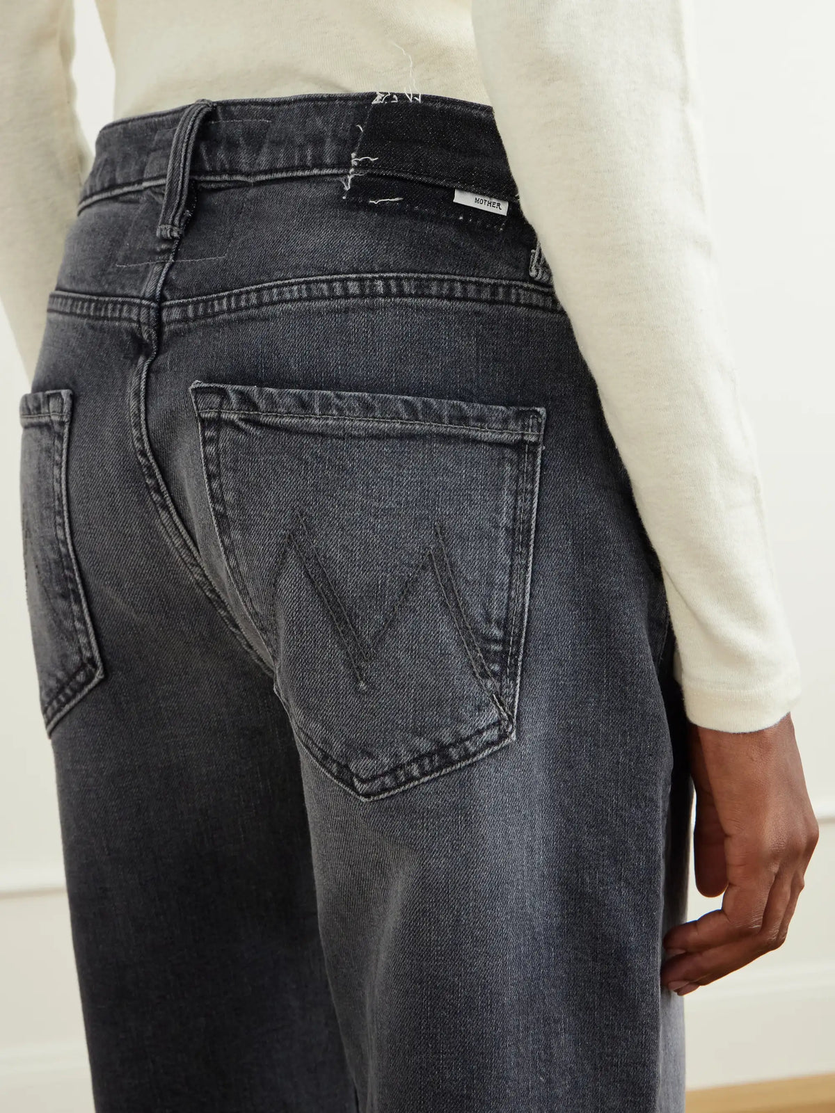 Mother The Dodger Flood Cropped Mid-rise Straight-leg Jeans