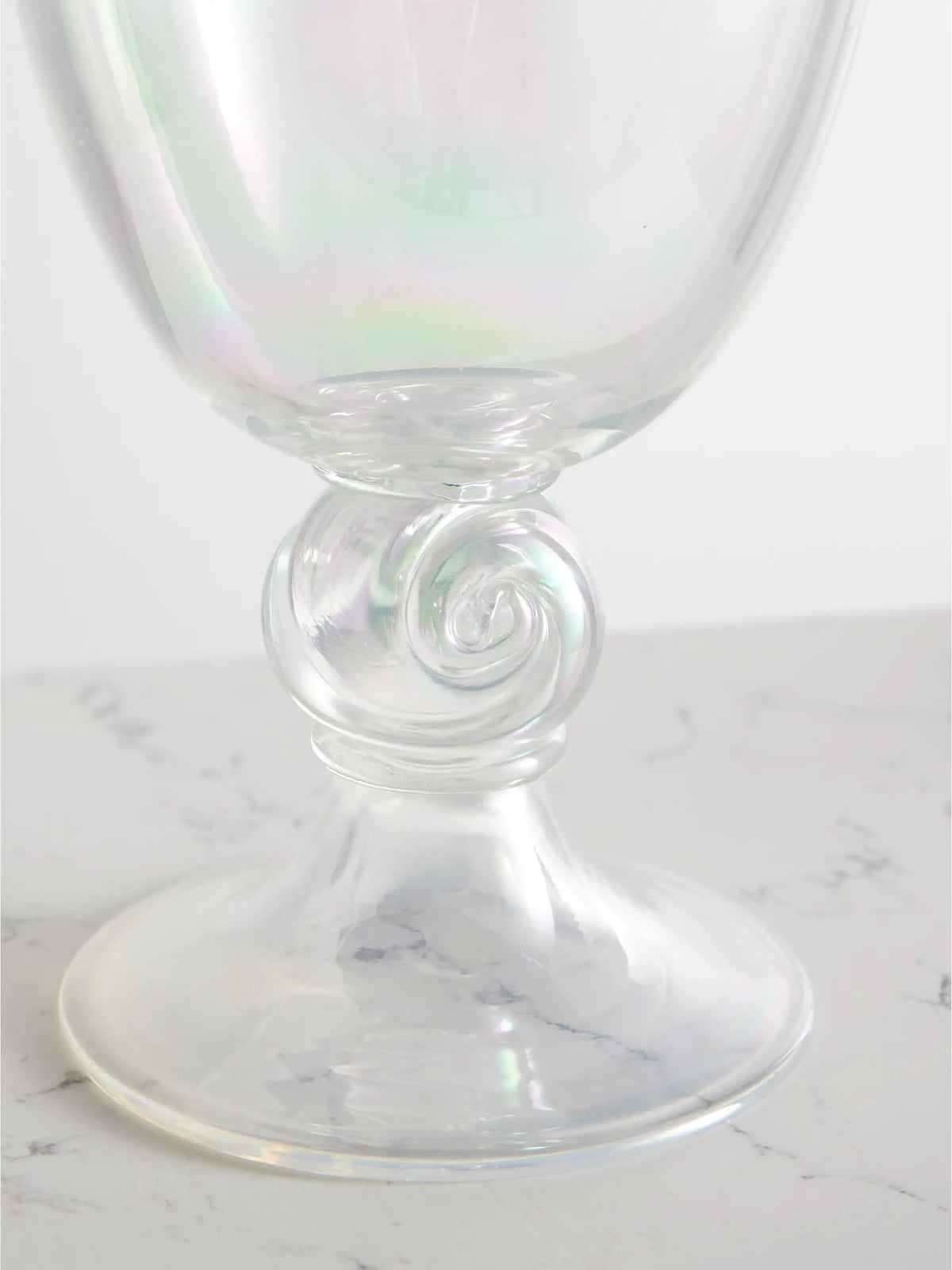 Escargot Iridescent Murano Glass Vase