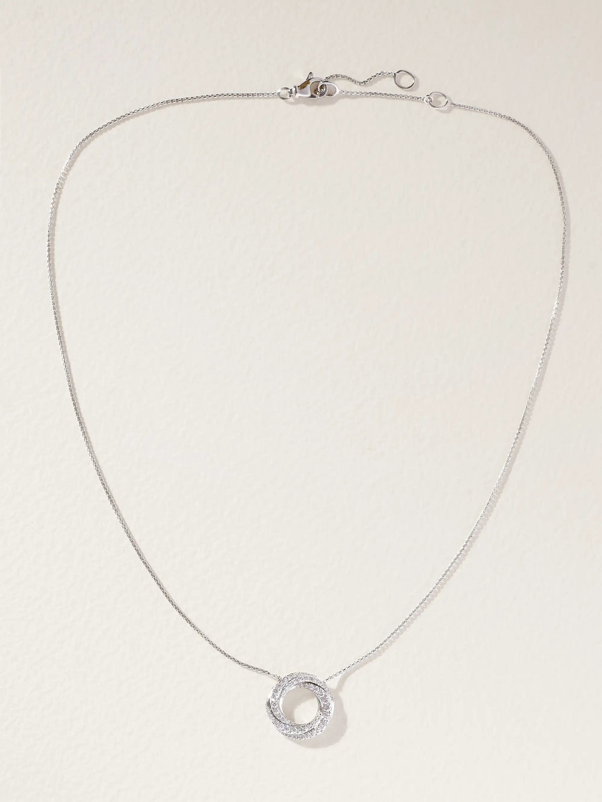 Crossover 18-karat White Gold Diamond Necklace