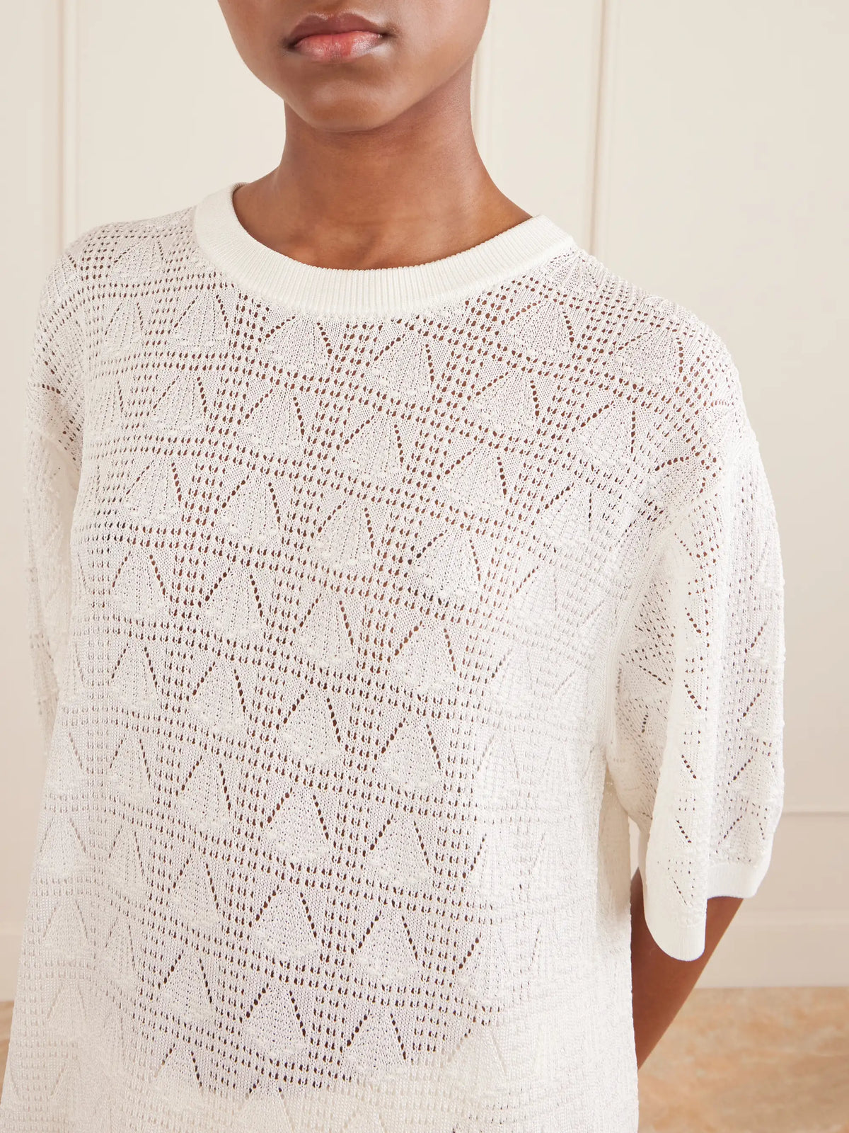 Loulou de Saison Armas Pointelle-knit Mini Dress