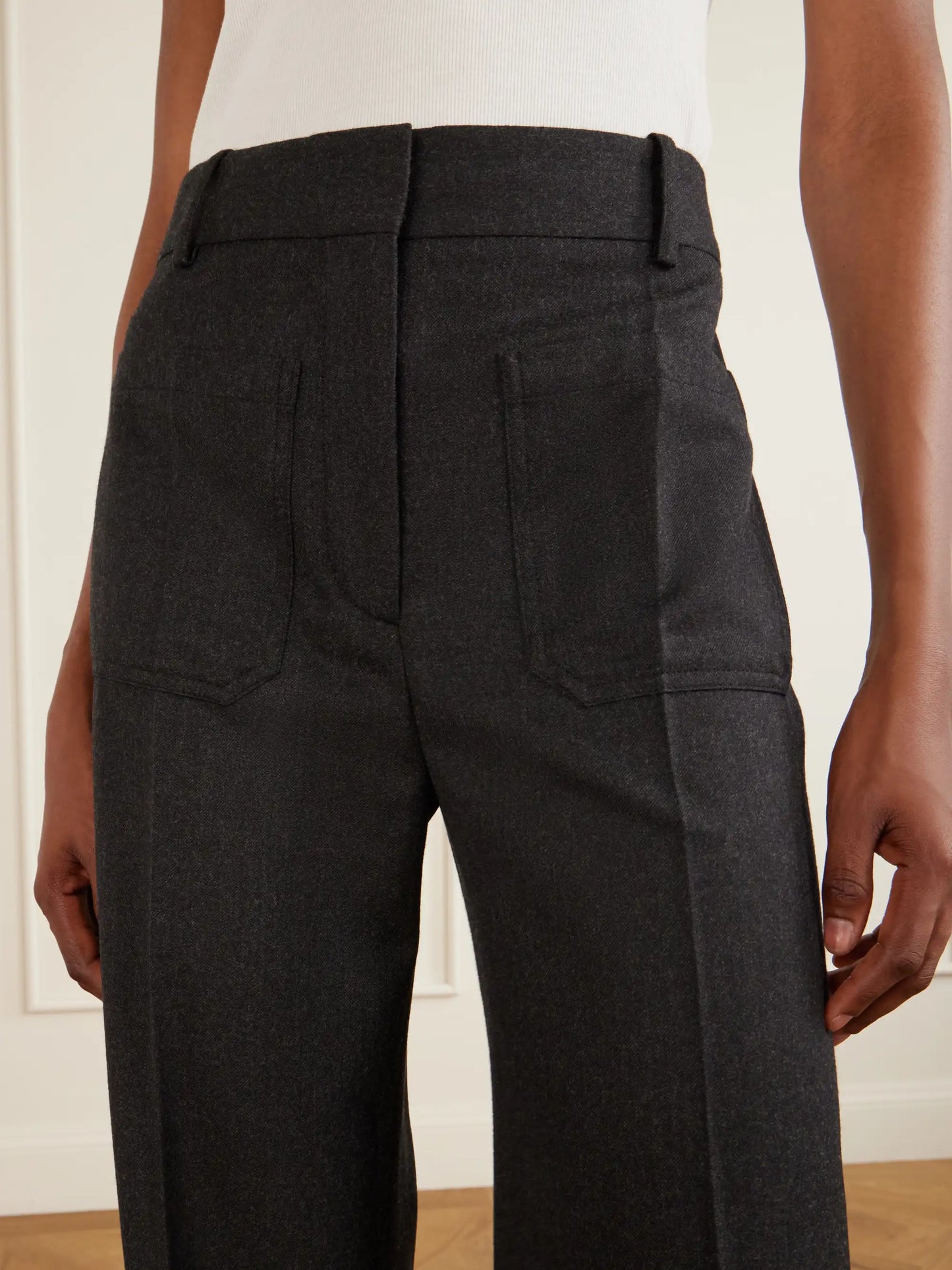 Alina Wide-leg Wool Pants