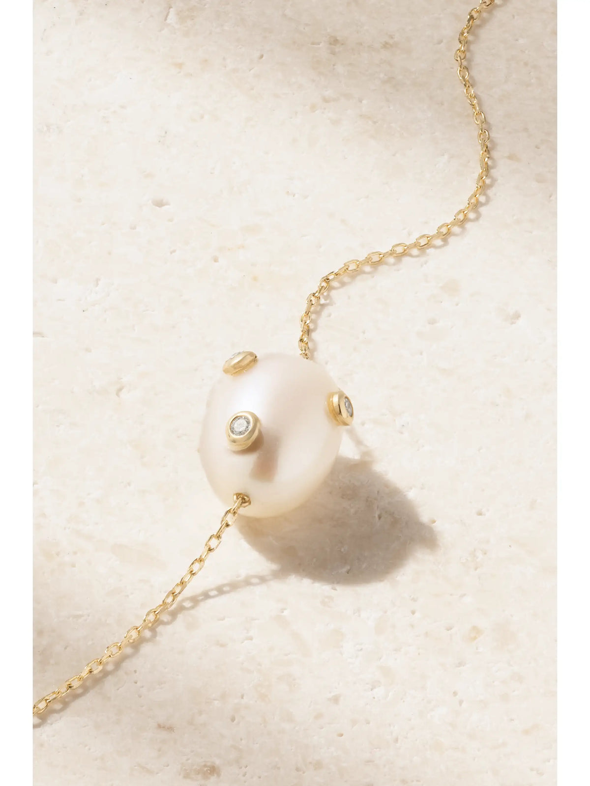 Mateo 14-karat Gold, Pearl And Diamond Bracelet