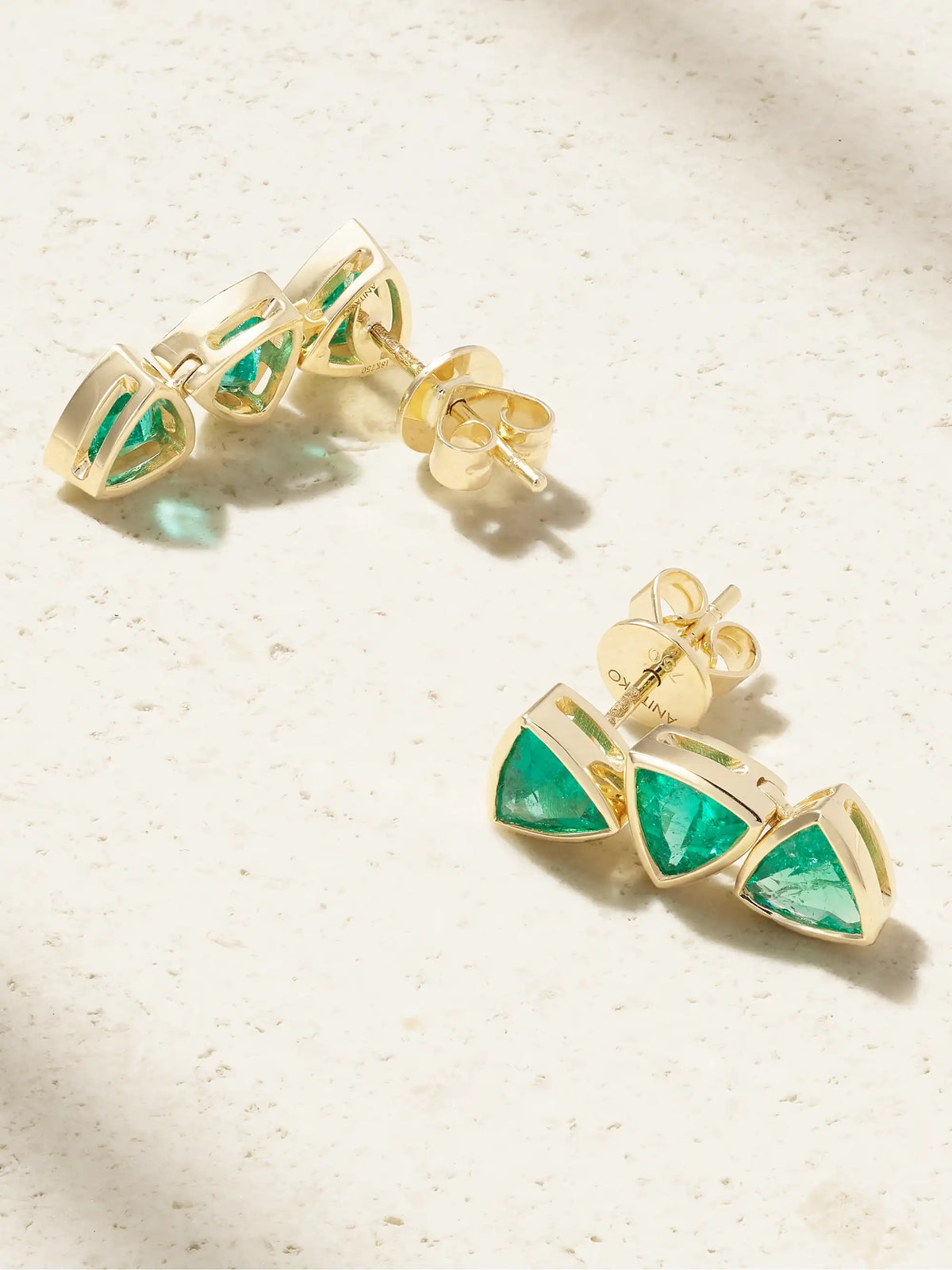 Anita Ko 18-karat Gold Emerald Earrings