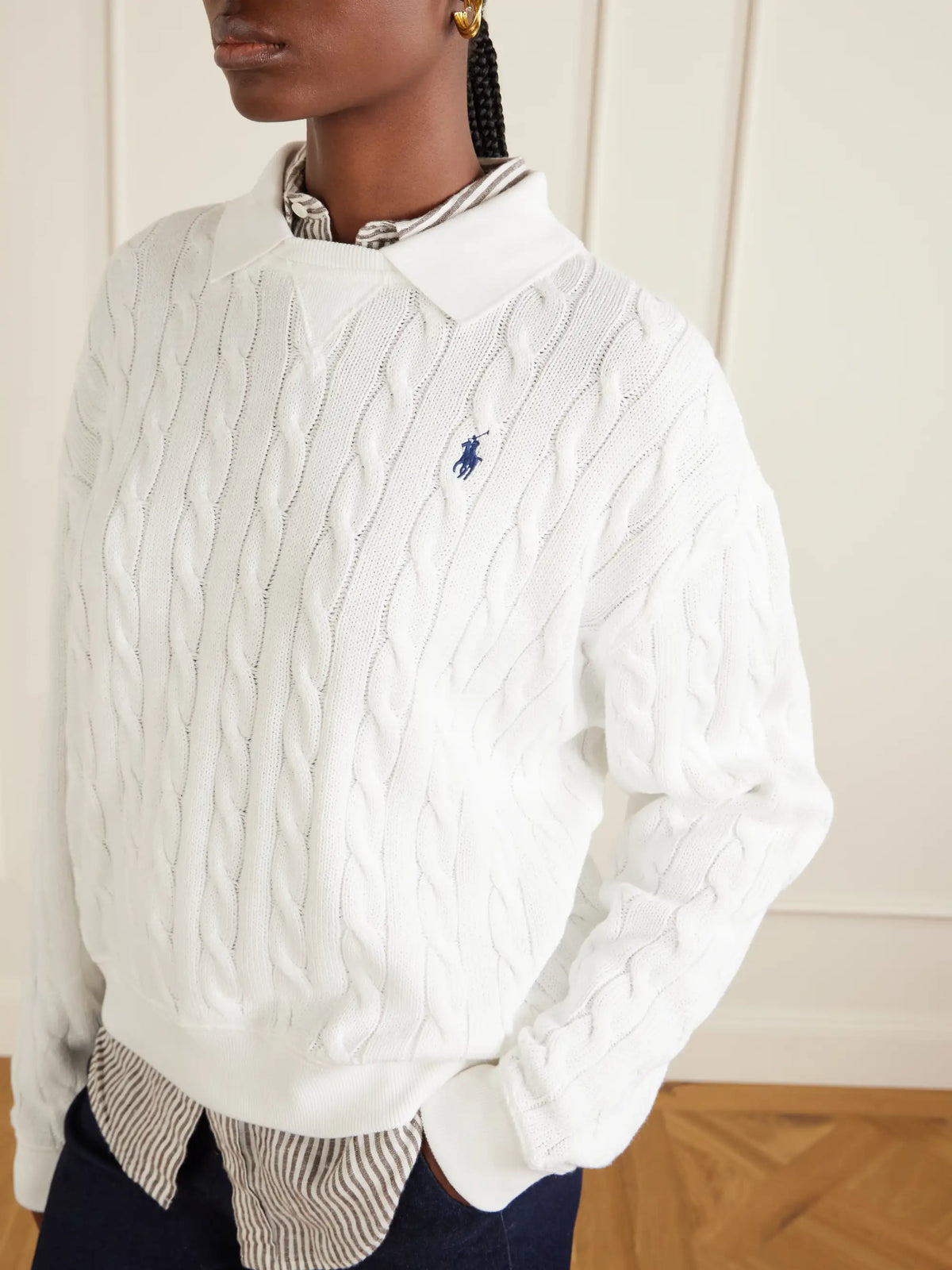 Cotton Cable-knit Sweater