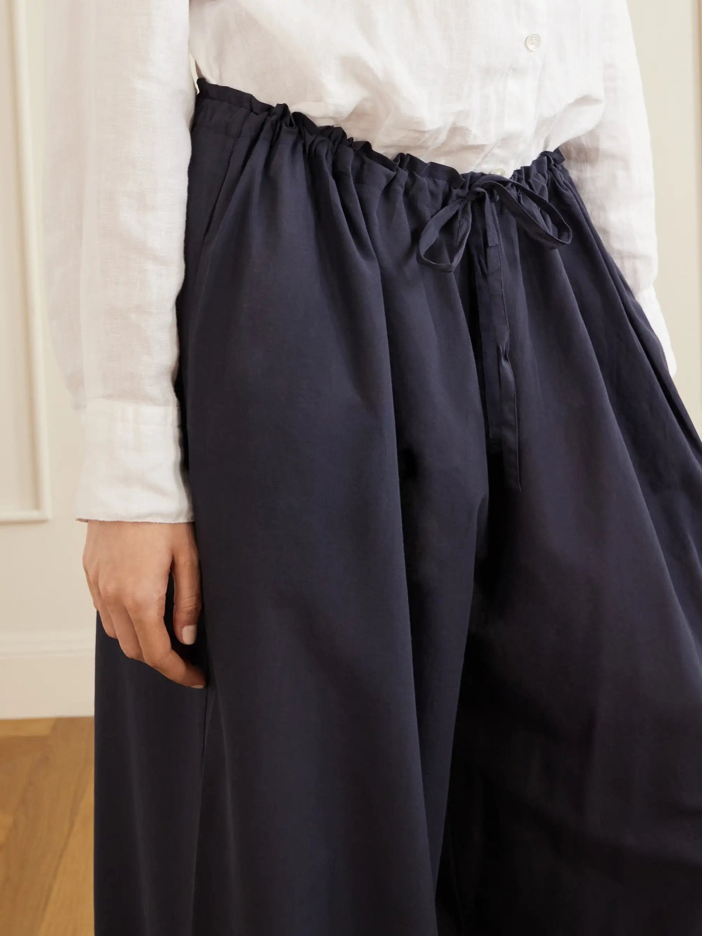 The Pantaloons Cotton-poplin Wide-leg Pants