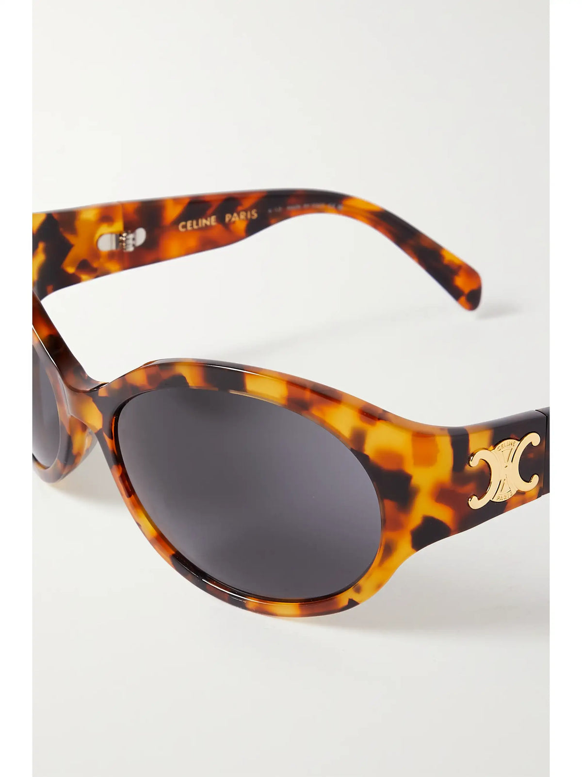 Triomphe Oversized Round-frame Acetate Sunglasses