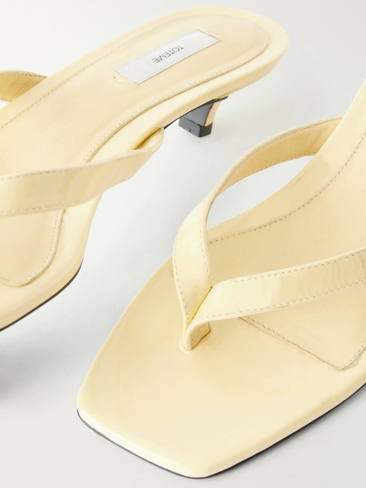 Naplack Leather Thong Sandals