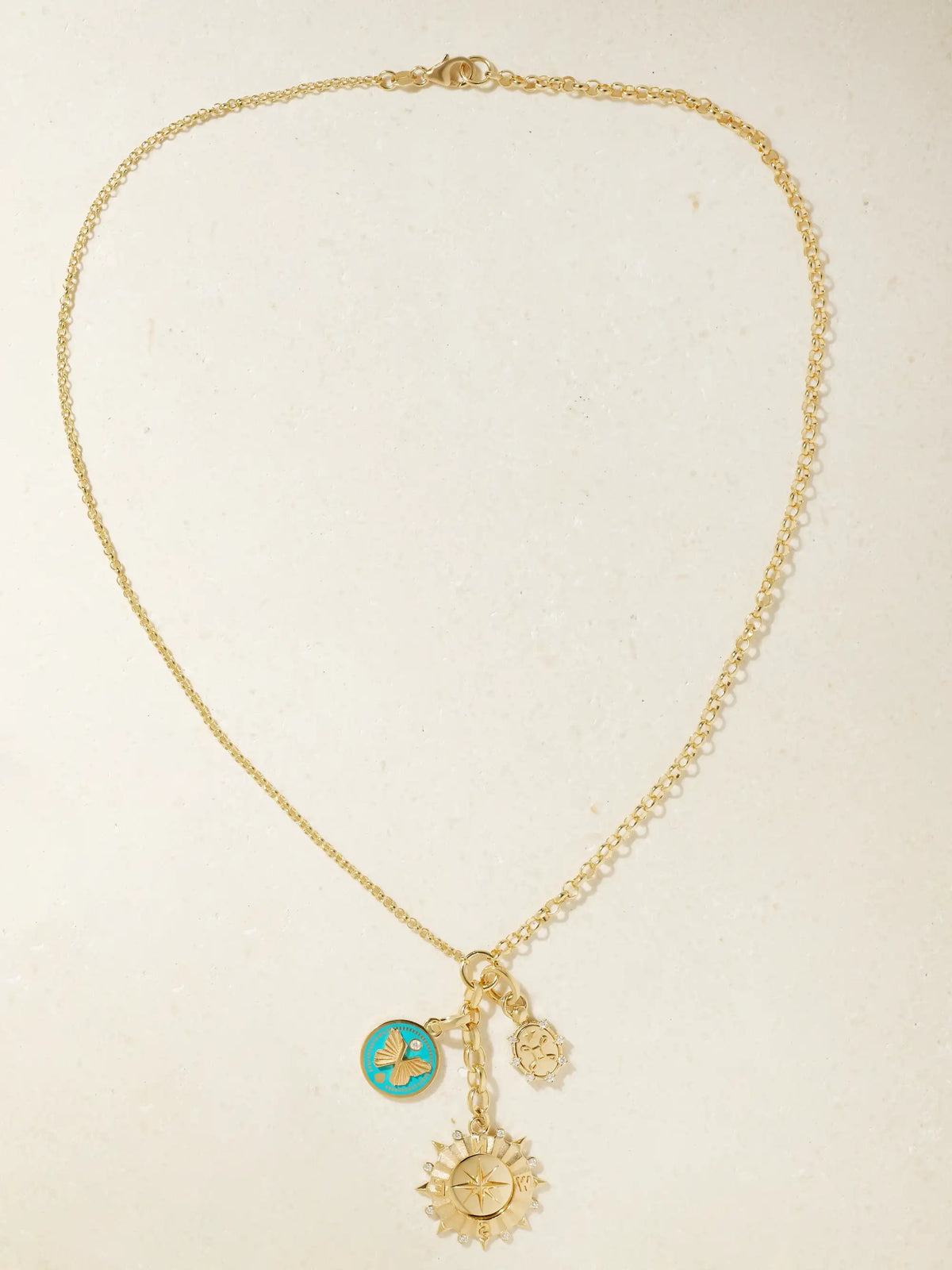 18-karat Gold, Enamel And Diamond Necklace