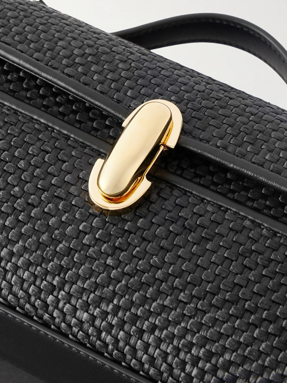 Slim Symmetry Woven Leather Tote