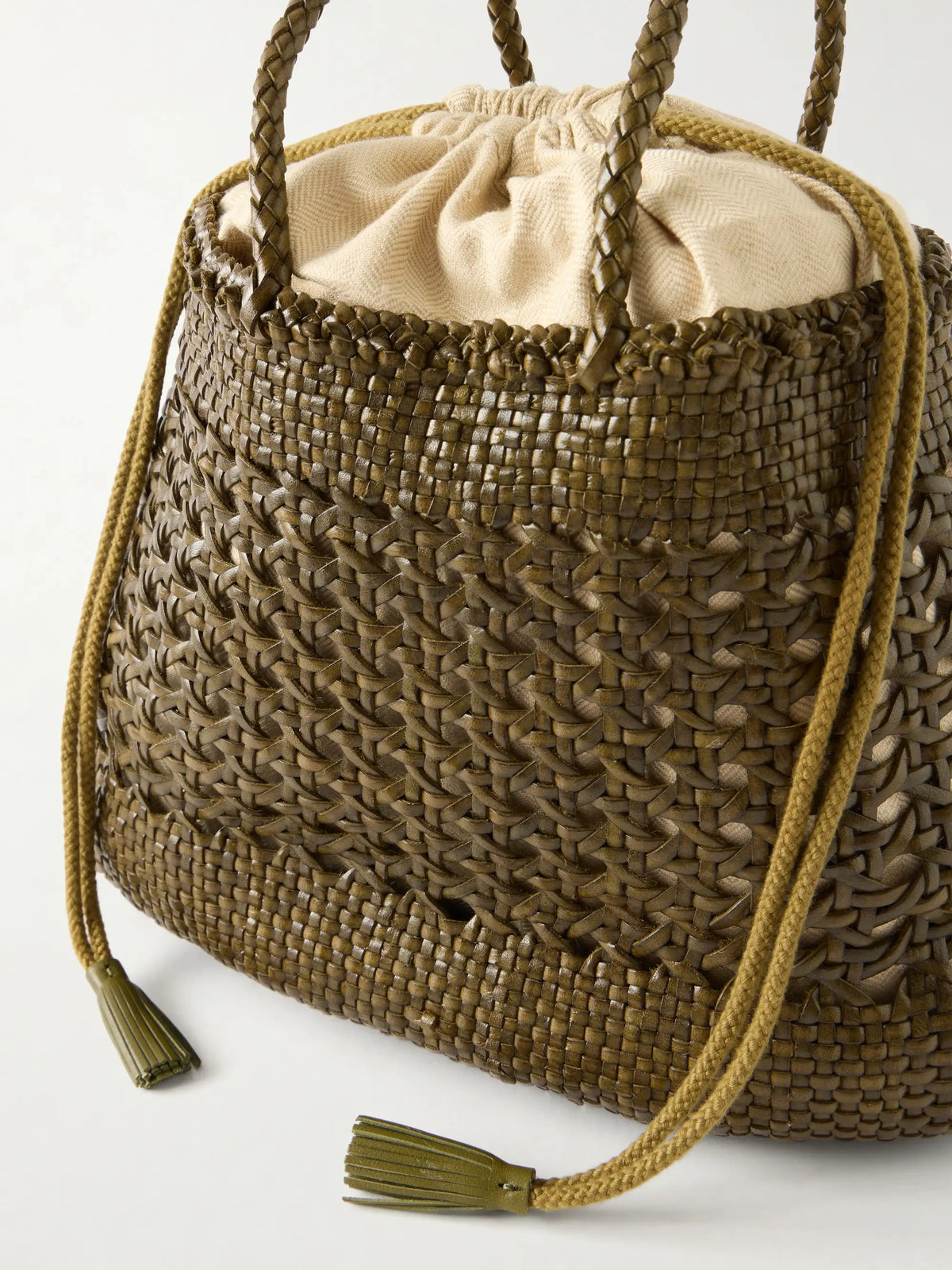 Santa Cano Woven Leather Tote