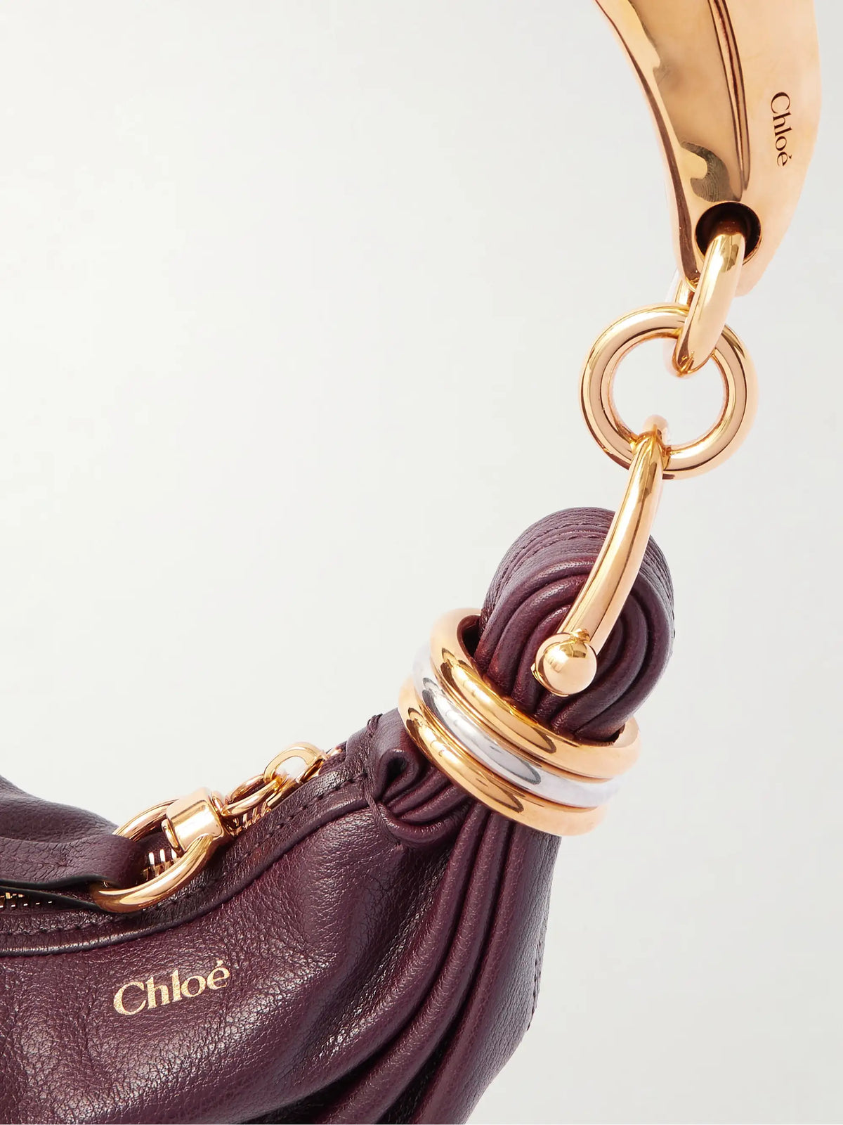 Bracelet Embellished Textured-leather Shoulder Bag