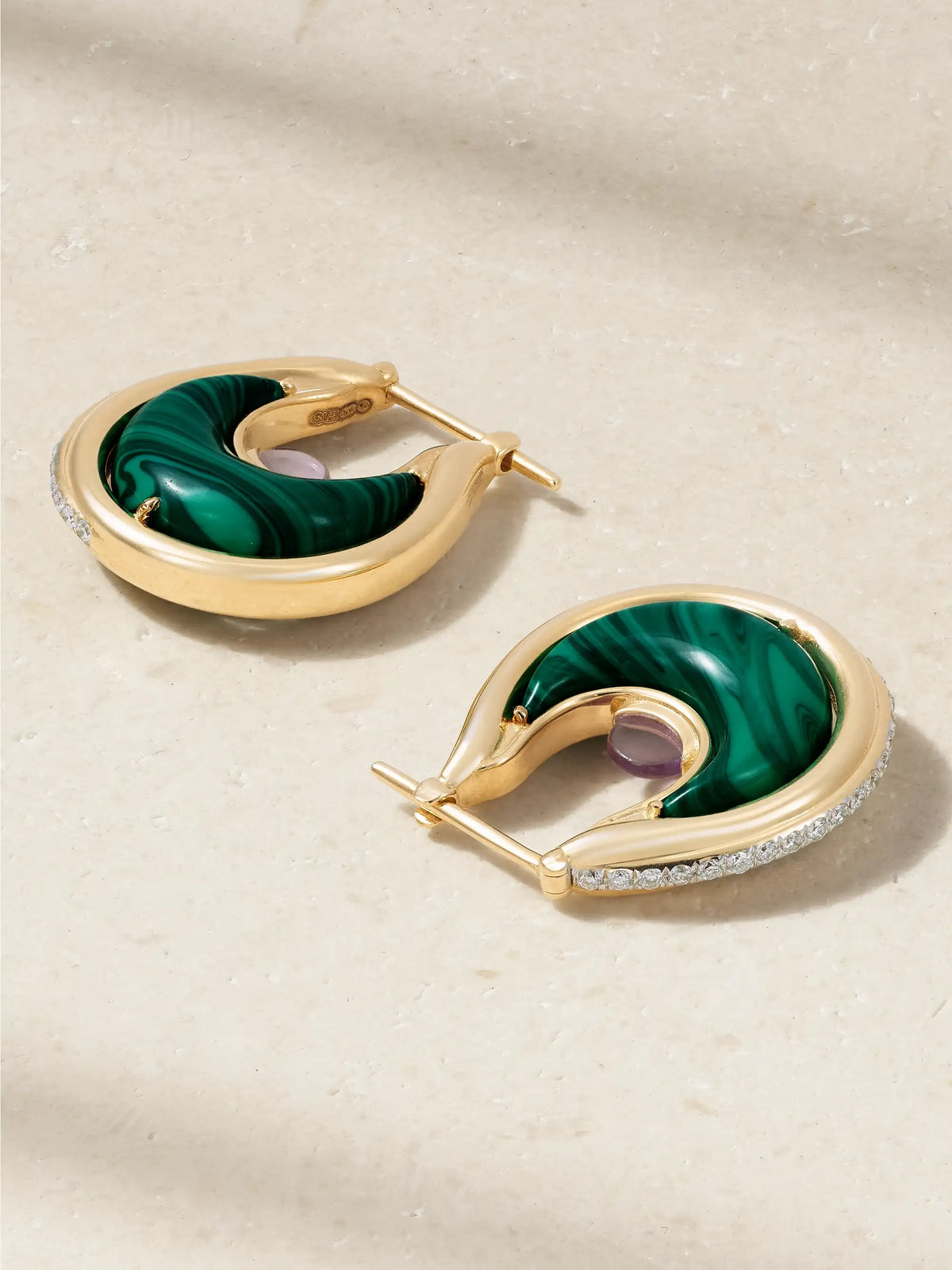 Diana Big 18-karat Gold Multi-stone Earrings