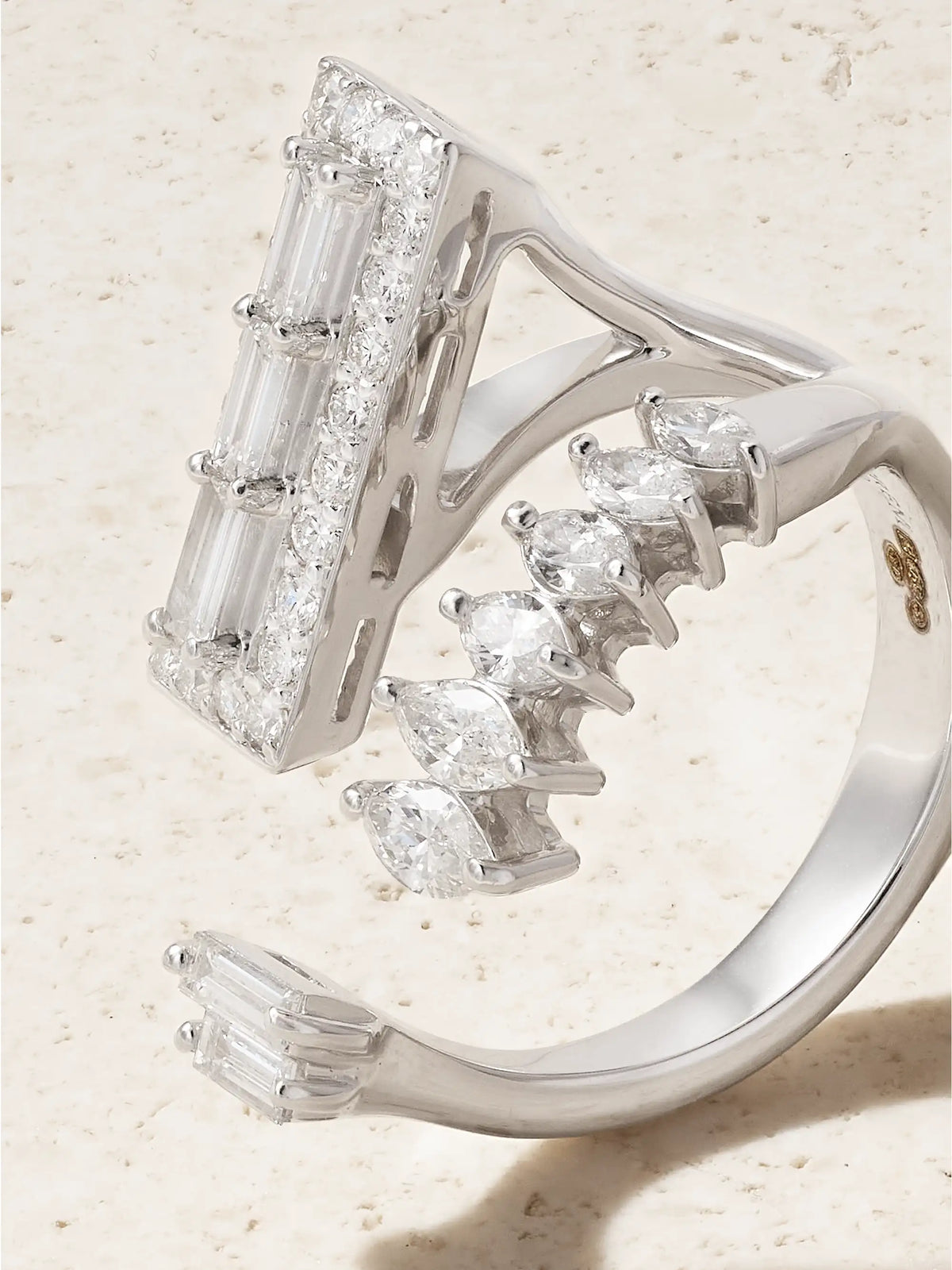 Y-not 18-karat White Gold Diamond Ring