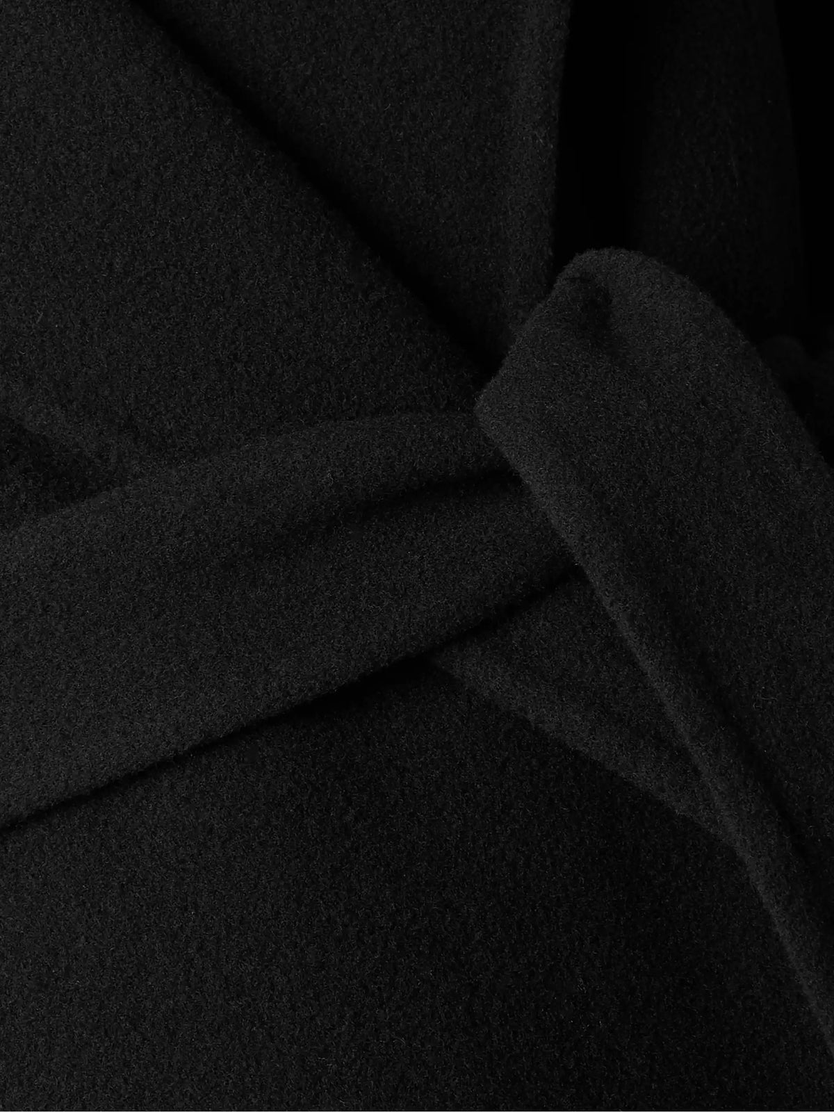 Hooded Belted Wool Coat