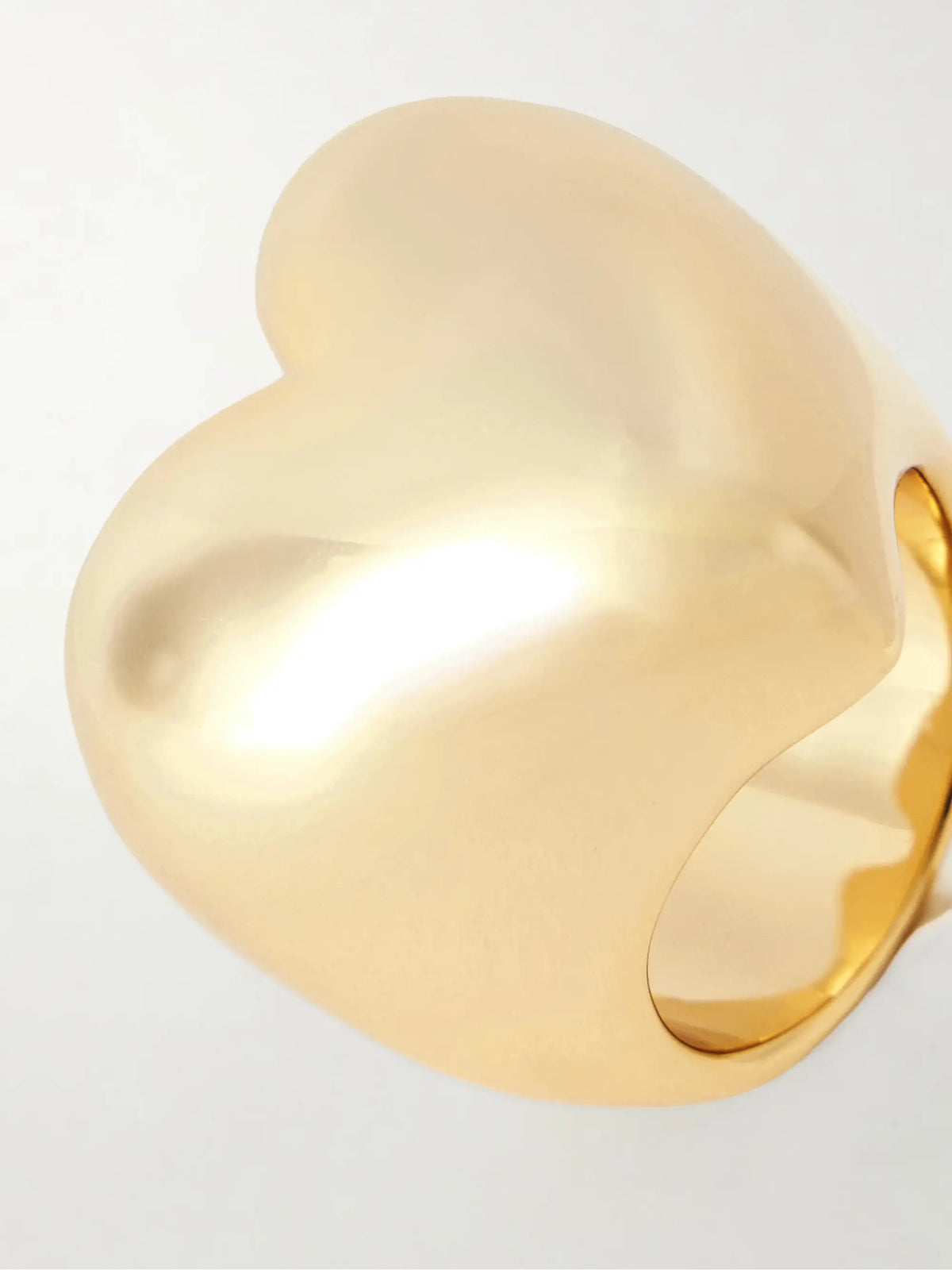 Puffy Heart Gold-plated Ring