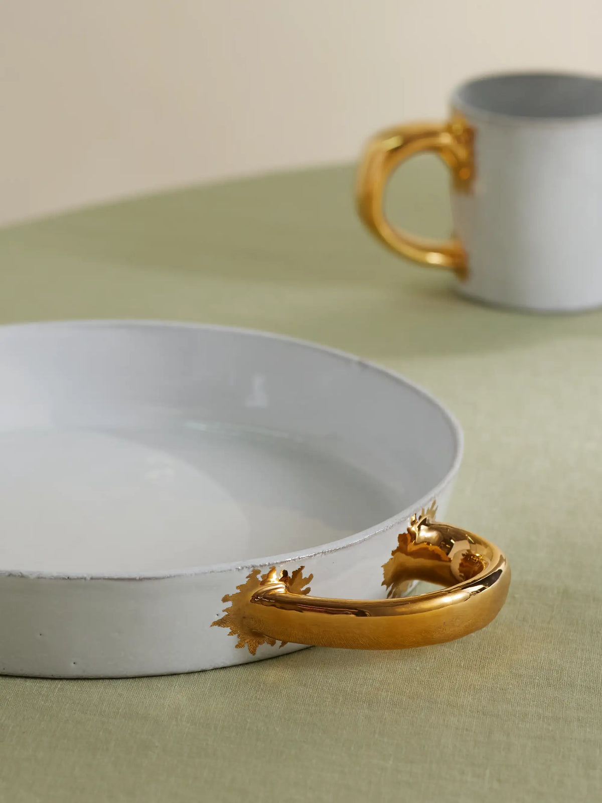 + Sacai Gold-plated Ceramic Platter