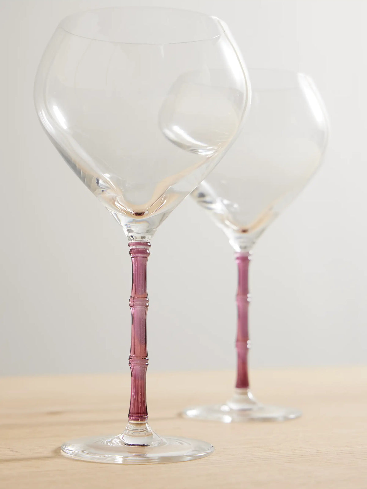 Bamboo Balloon Set Of Two Crystal Glasses