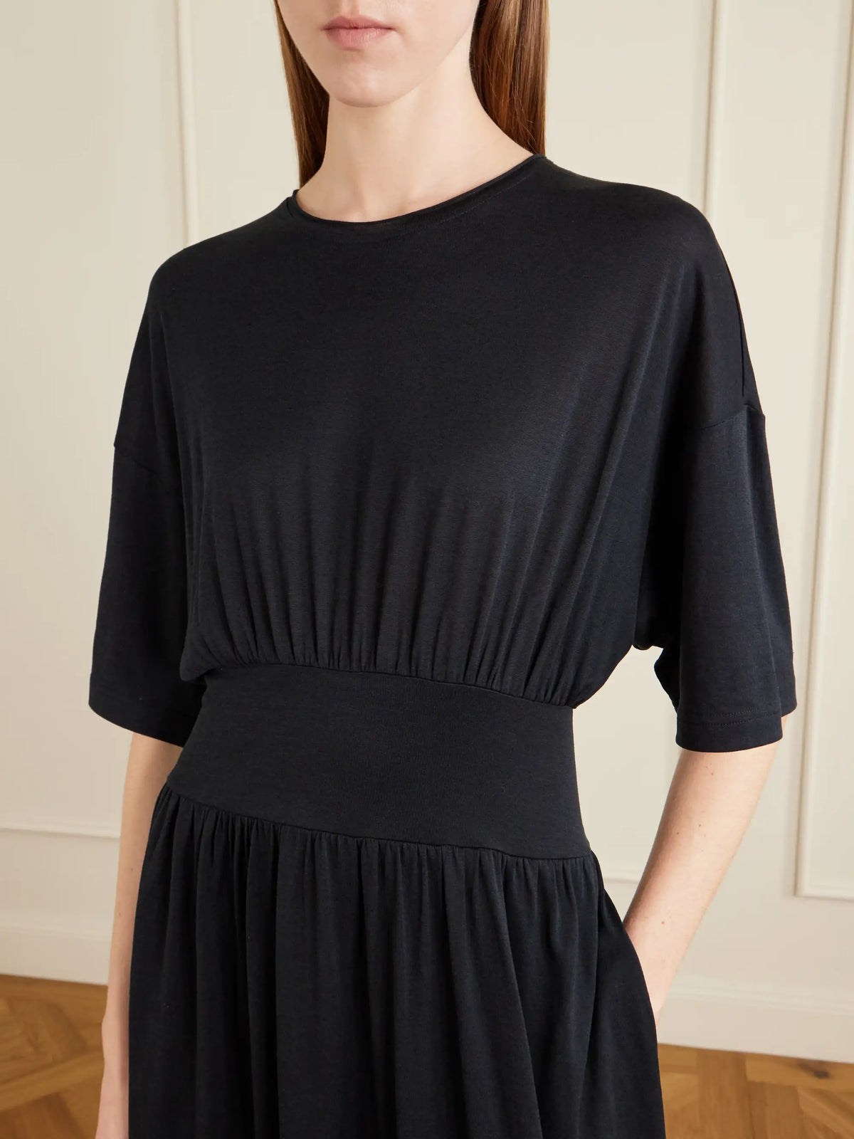 TOTEME Cotton And Silk-blend Midi Dress