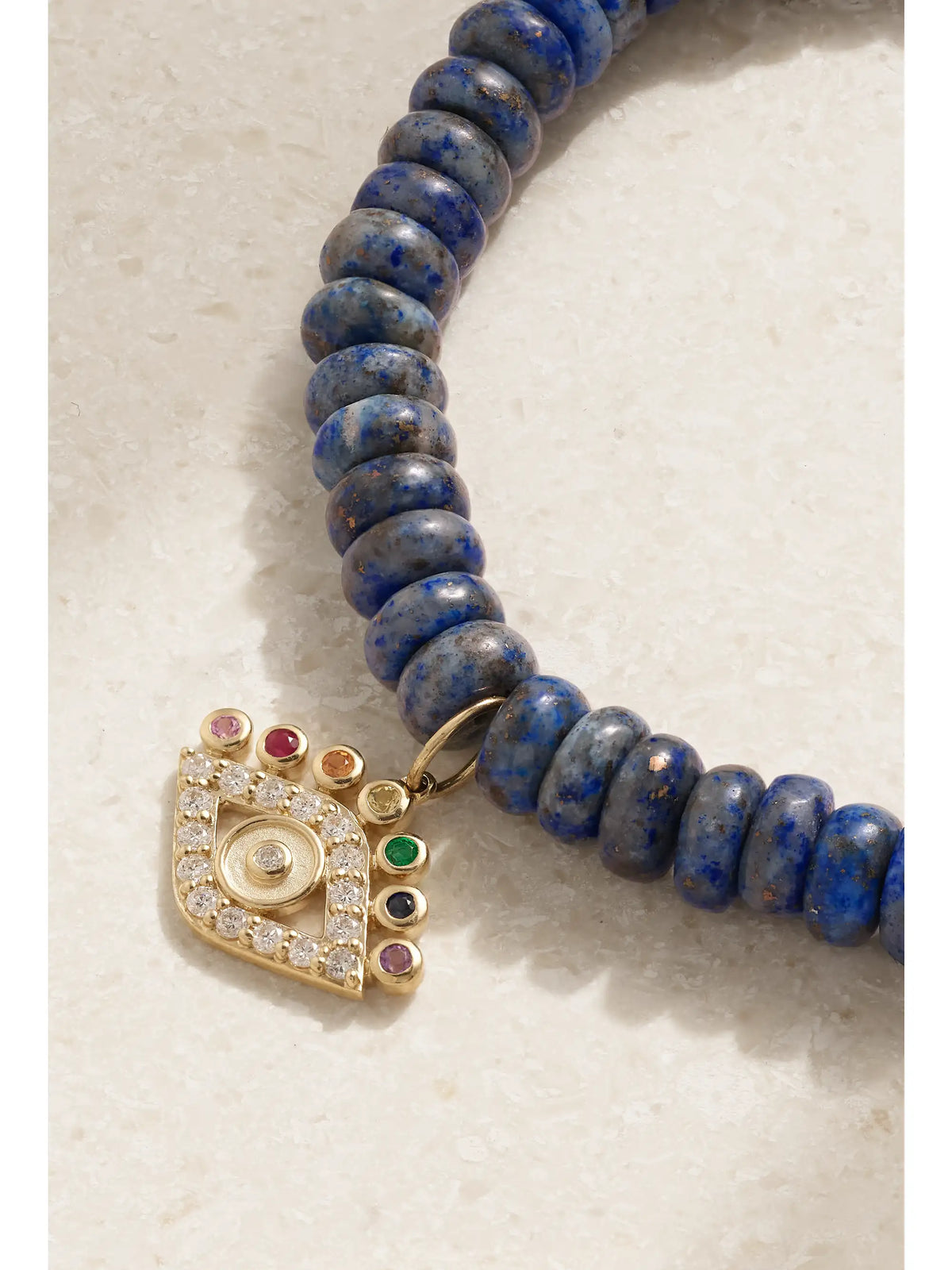 Evil Eye 14-karat Gold Multi-stone Bracelet
