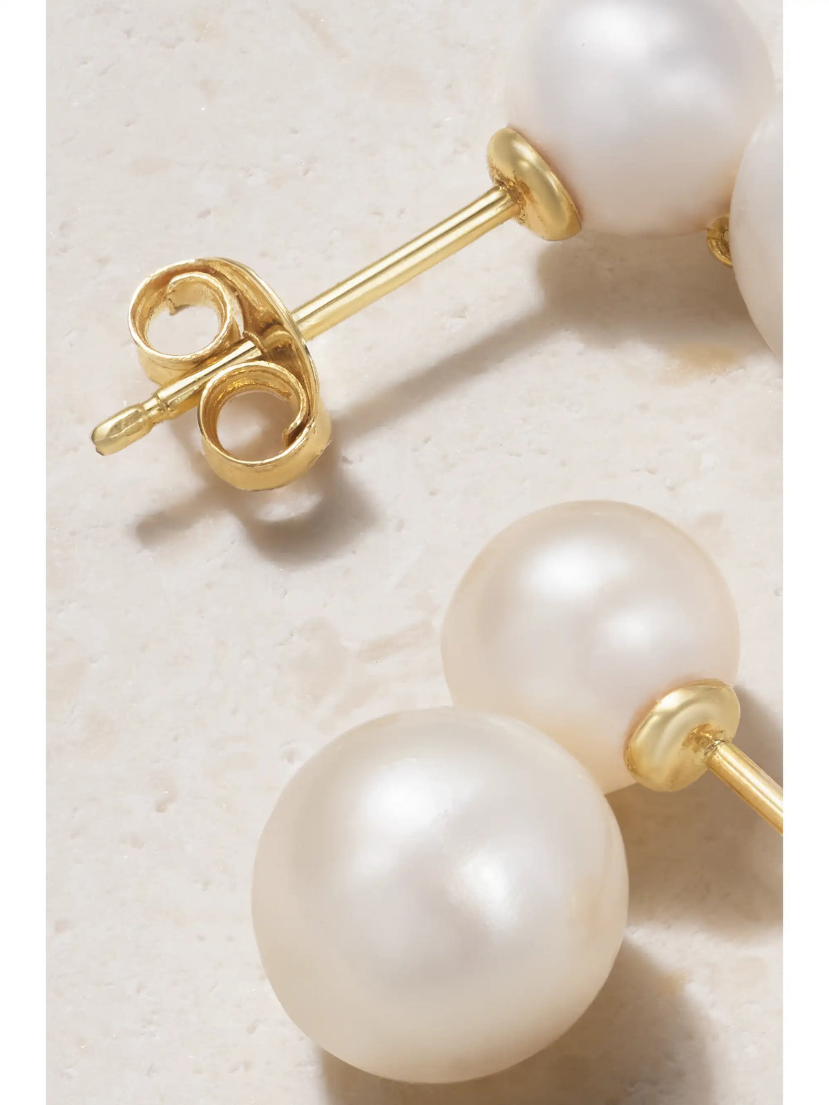 Duo 14-karat Gold Pearl Earrings
