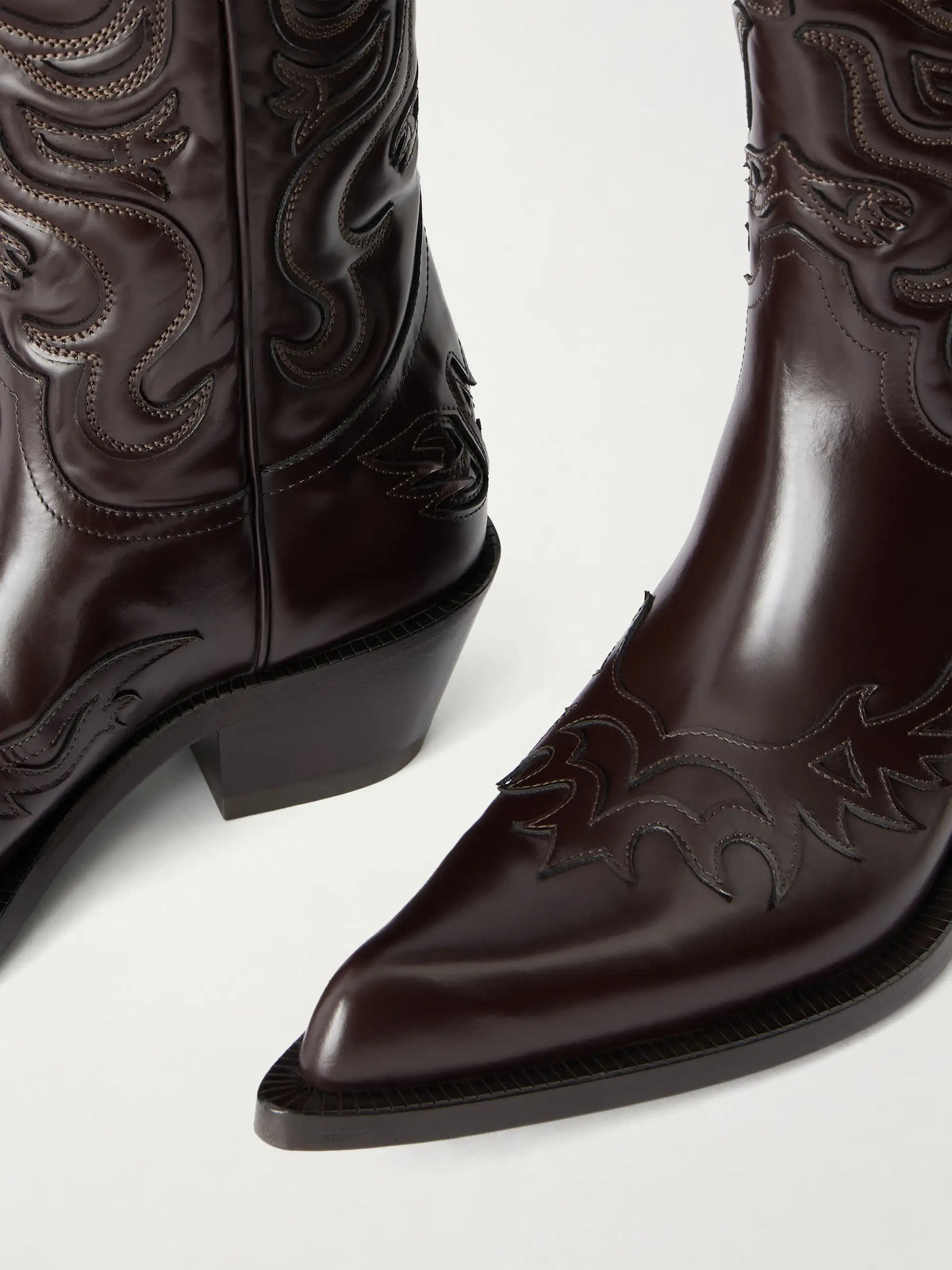 Leather Ankle Cowboy Boots