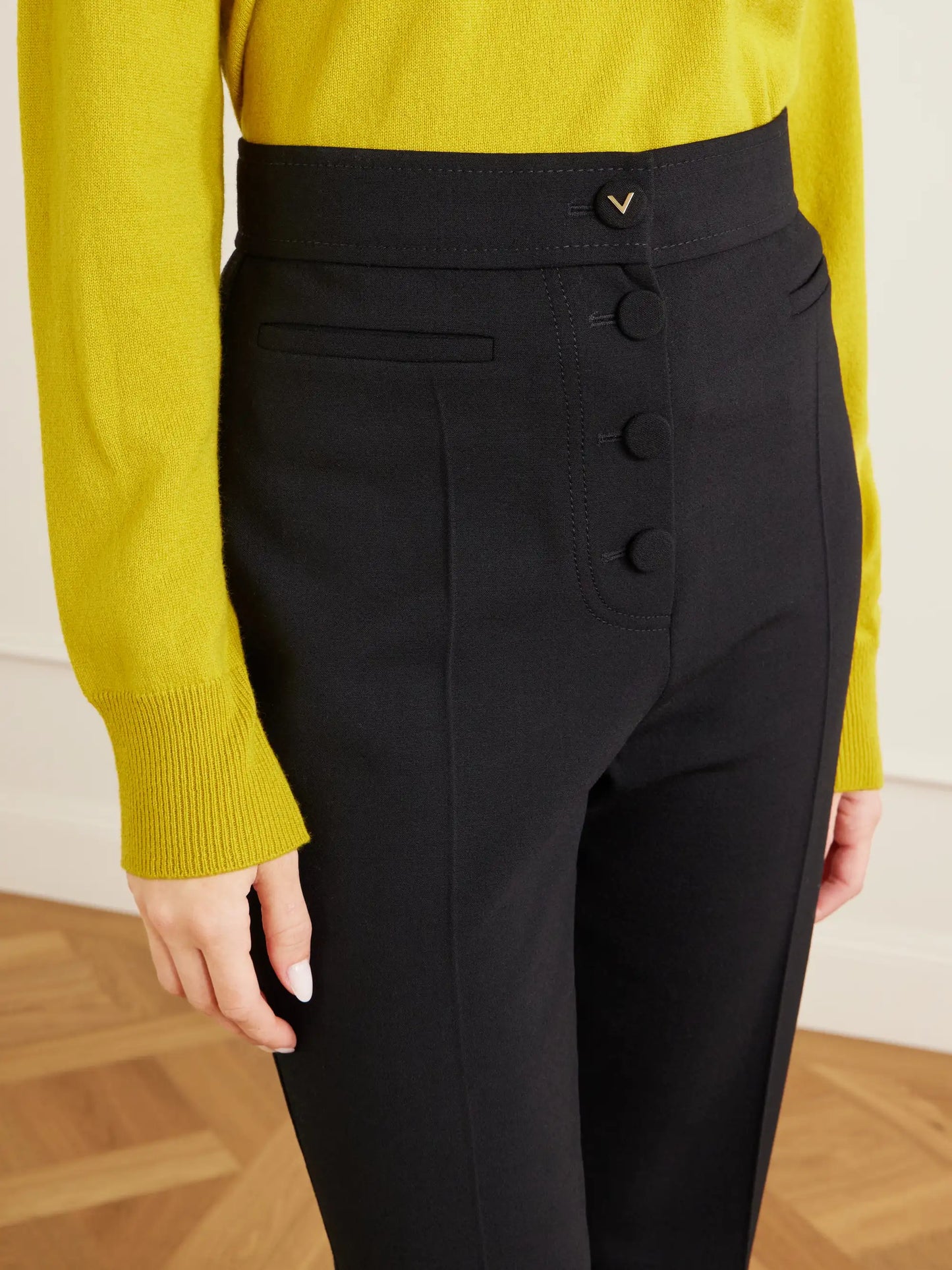 Straight-leg Wool Crepe Pants