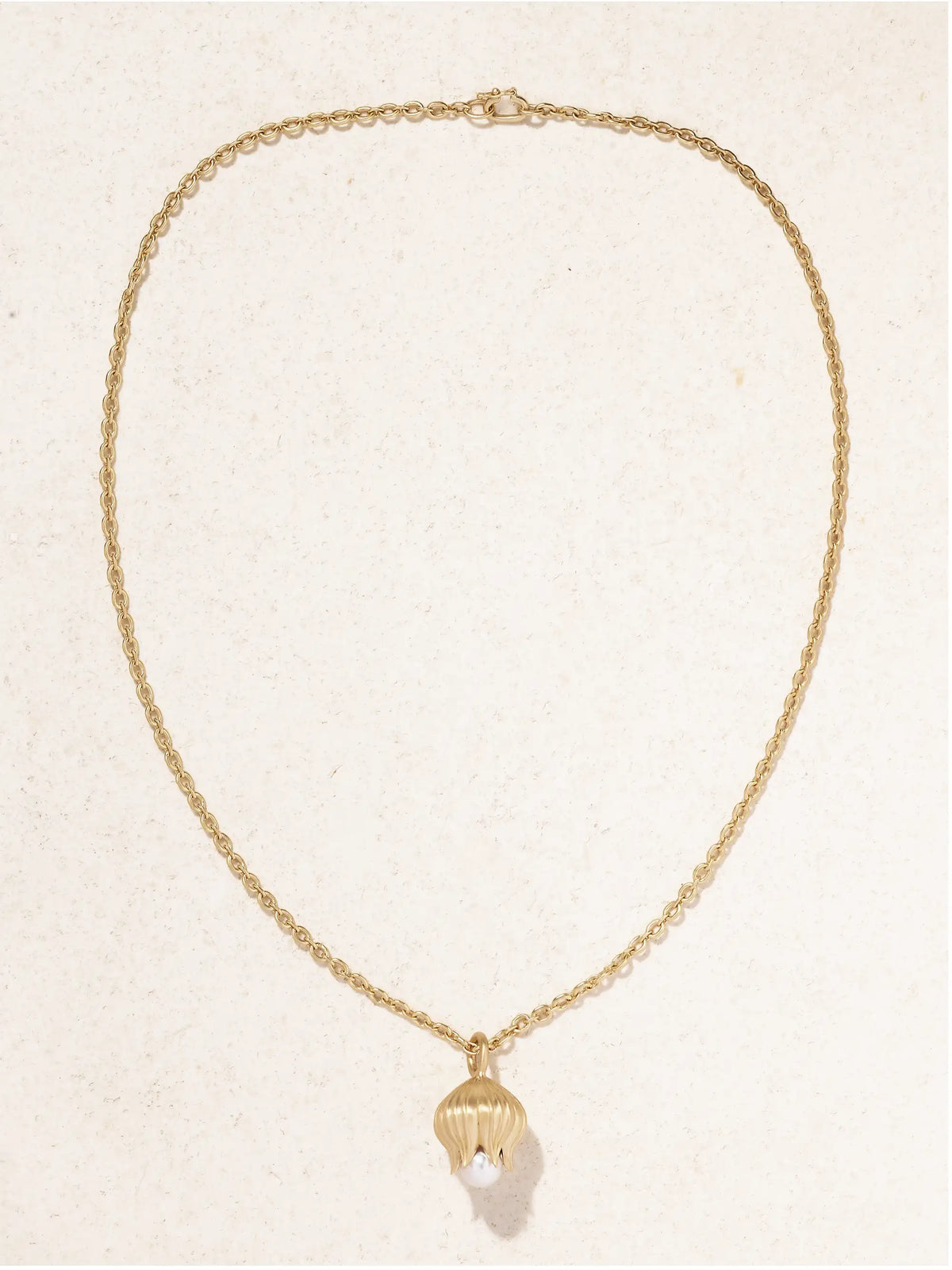 Lily Of The Valley Blossom 18-karat Gold Pearl Necklace