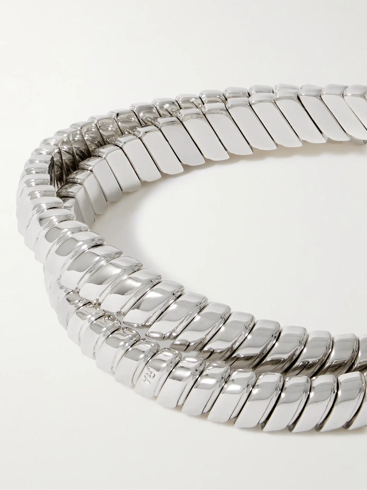 Double Cobra Silver-tone Bracelet