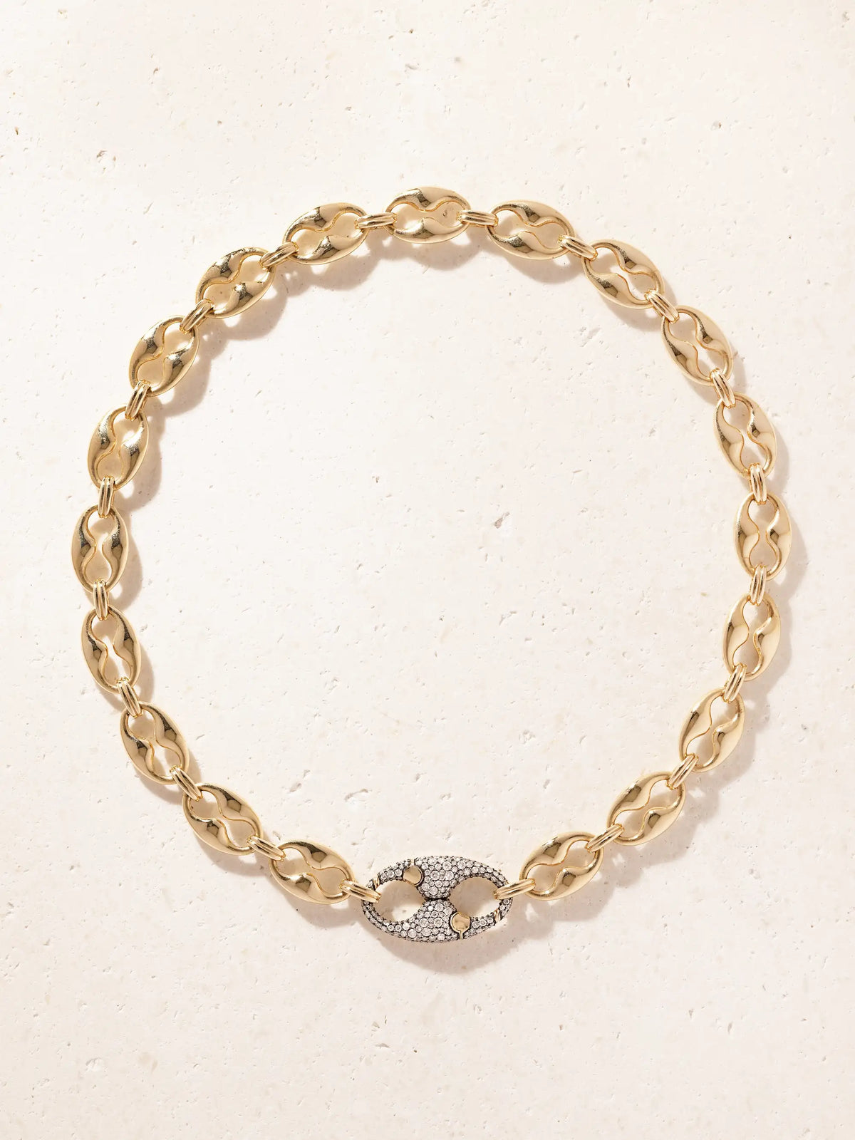 Persephone 14-karat Gold Rhodium-plated Diamond Necklace