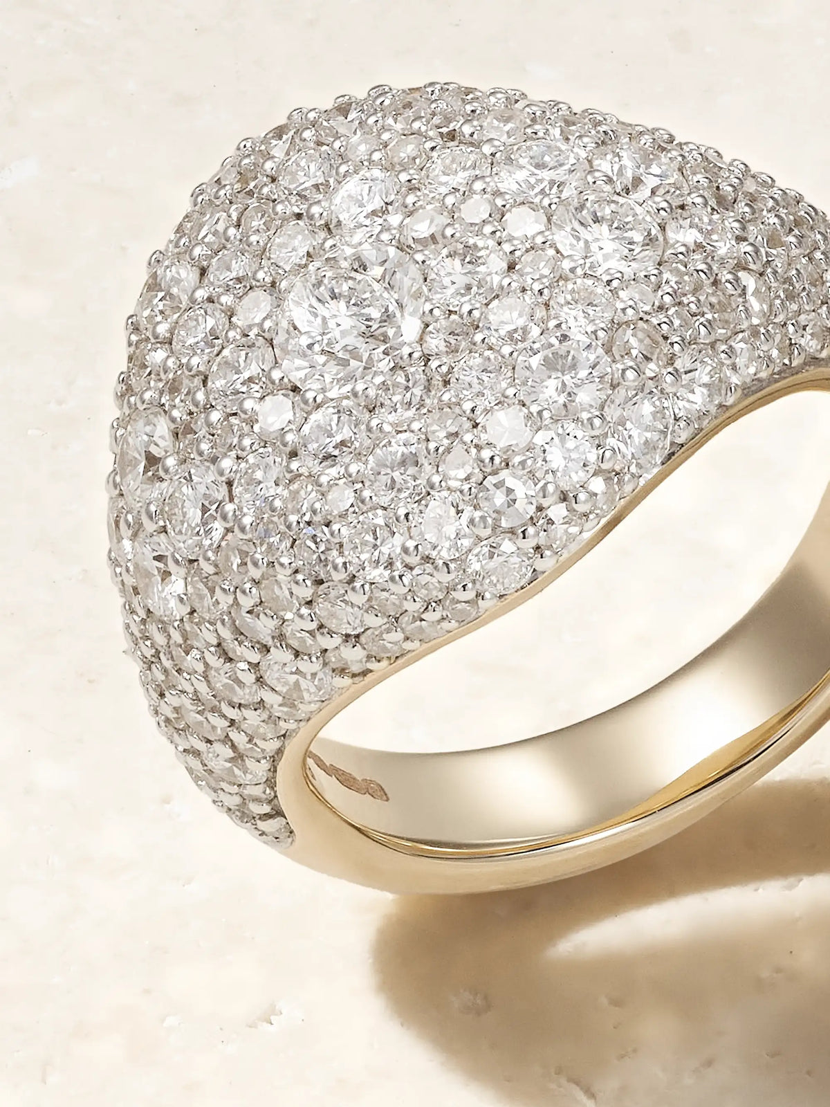 Signature 14-karat Gold Diamond Signet Ring