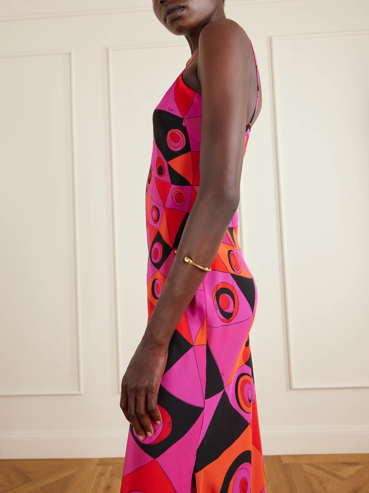 Printed Silk Crepe De Chine Maxi Dress