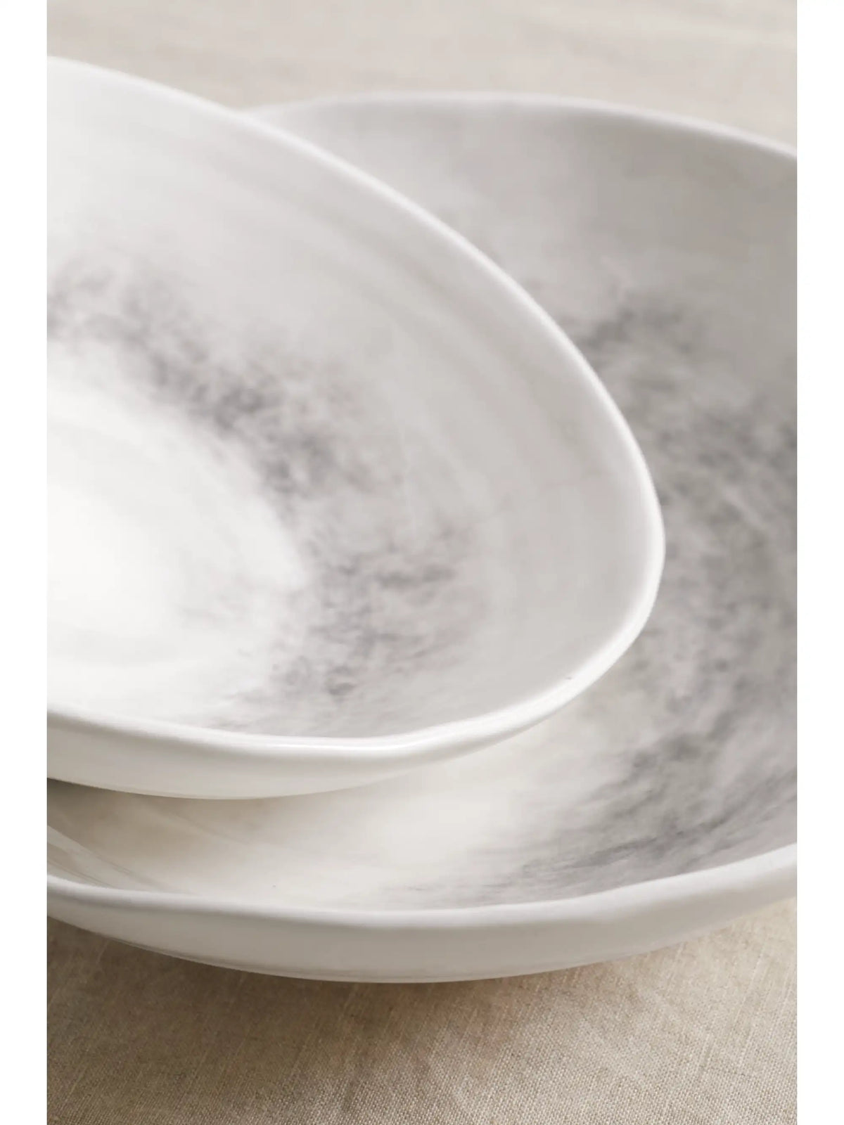 Set Of Two Glazed Ceramic Bowls