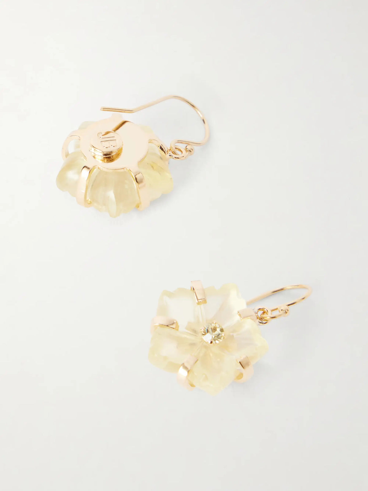 Lyanna Crystal-embellished Gold-tone Quartz Earrings