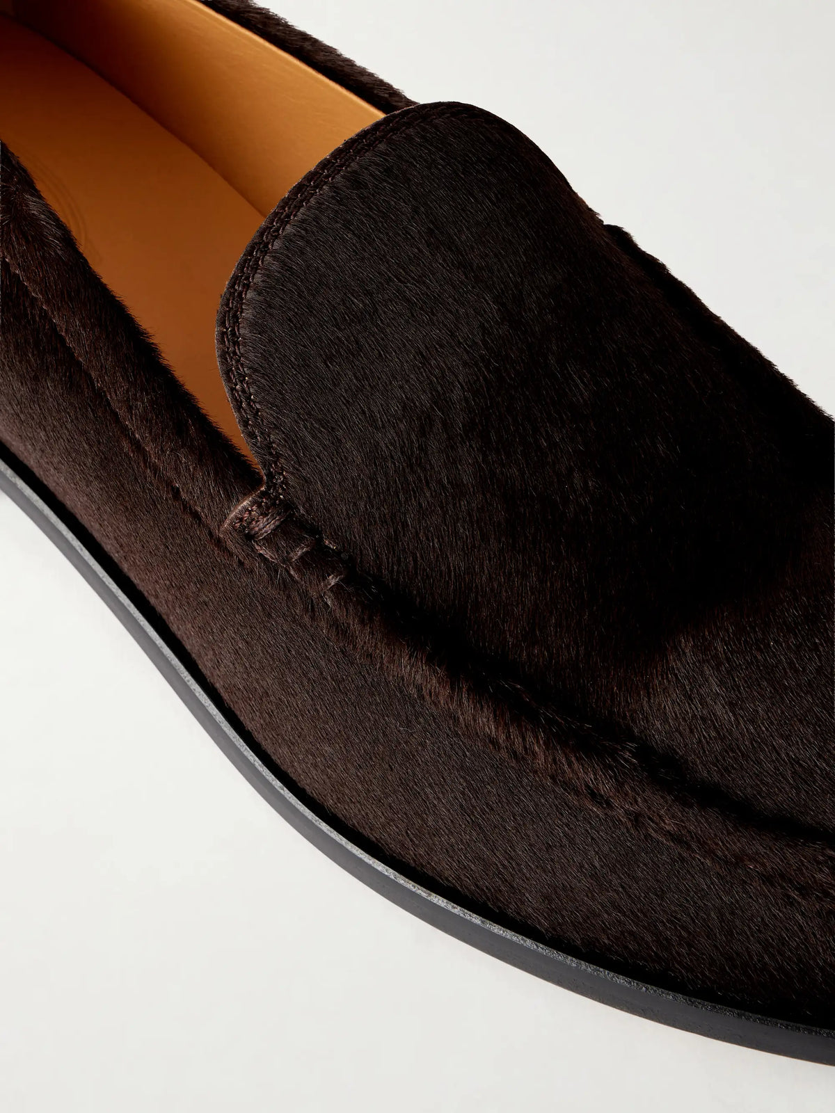 Studded Calf Hair Loafers