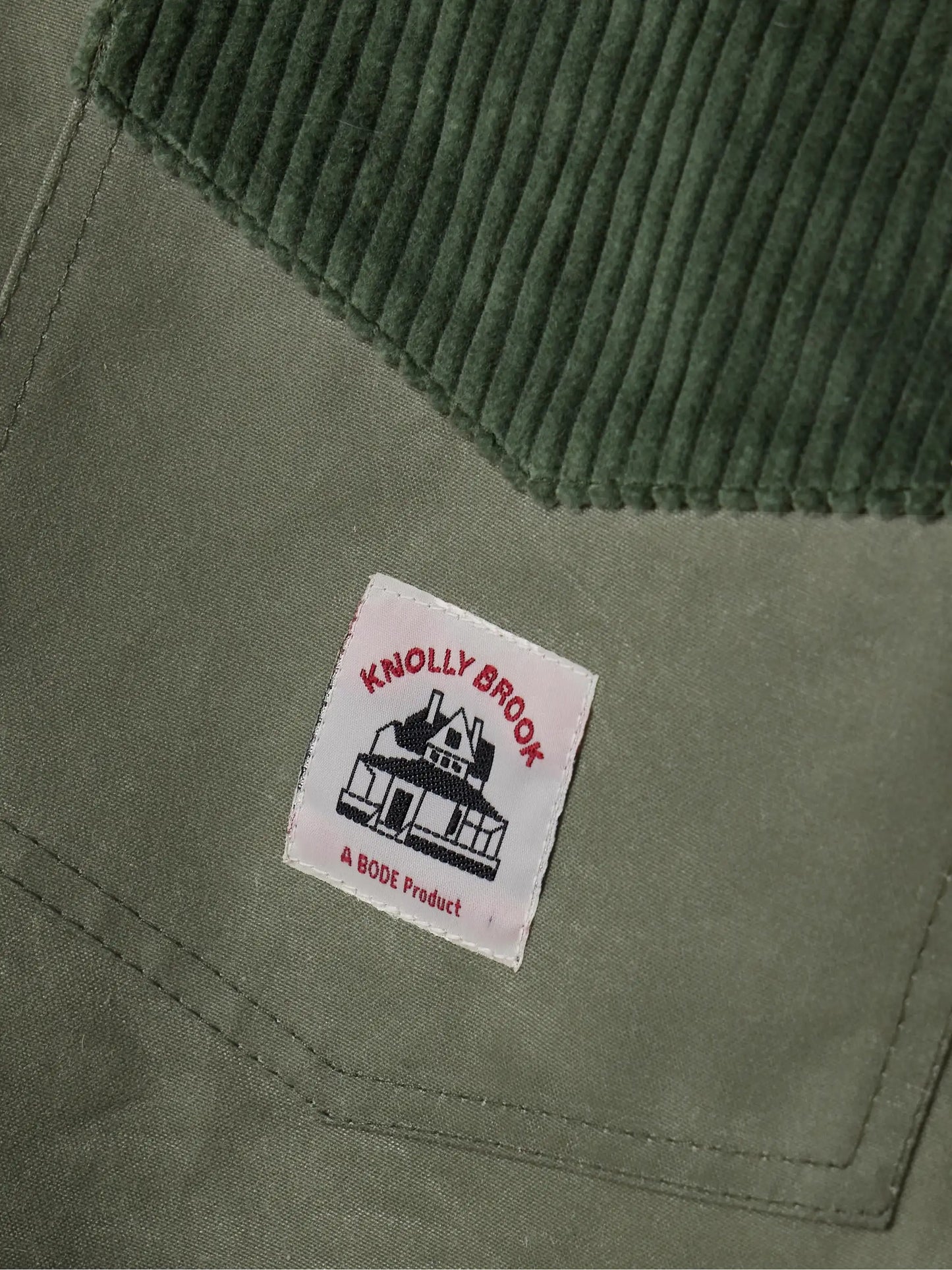Corduroy-trimmed Waxed-cotton Jacket
