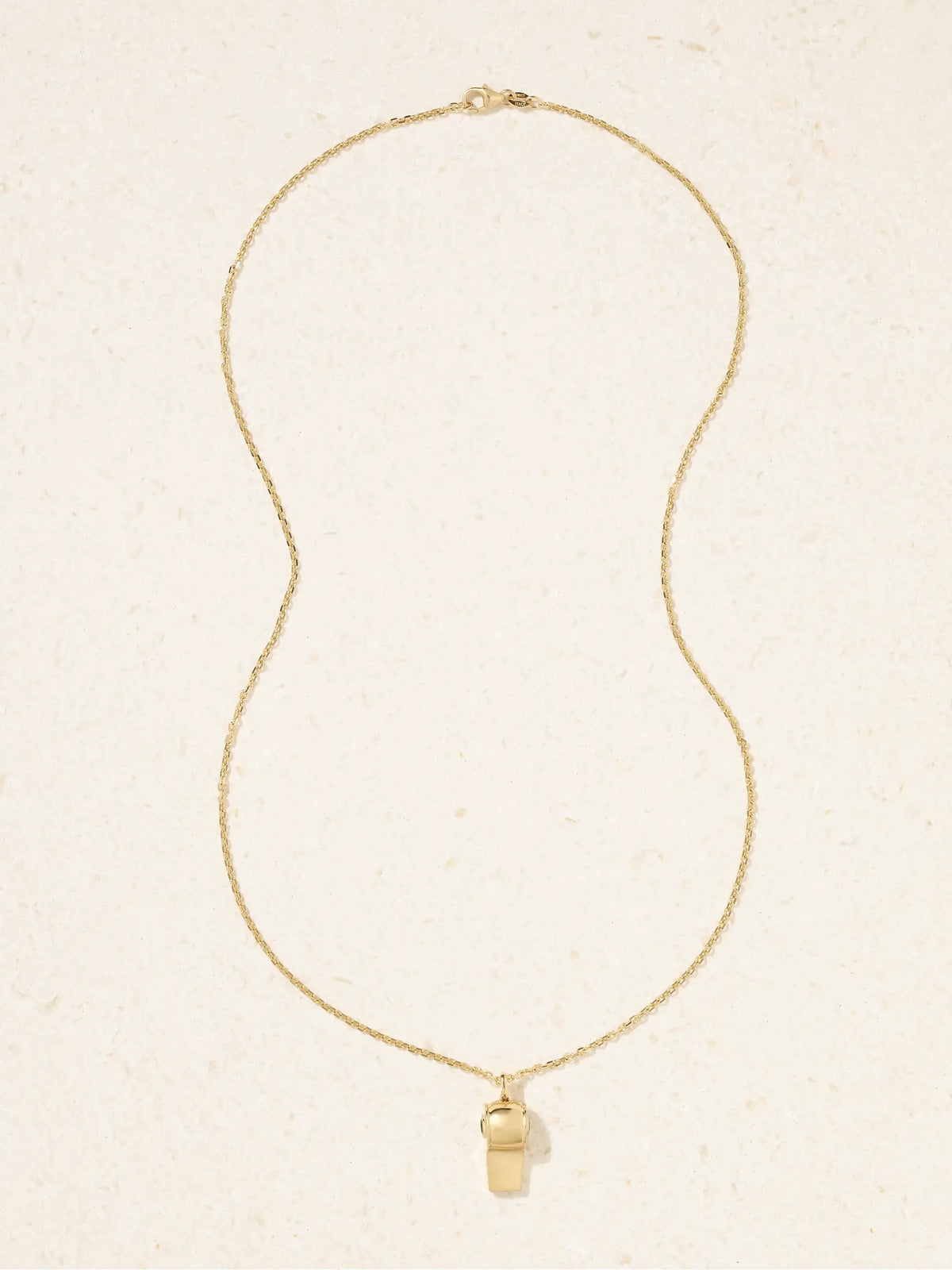 Baby Whistle 18-karat Gold Emerald Necklace
