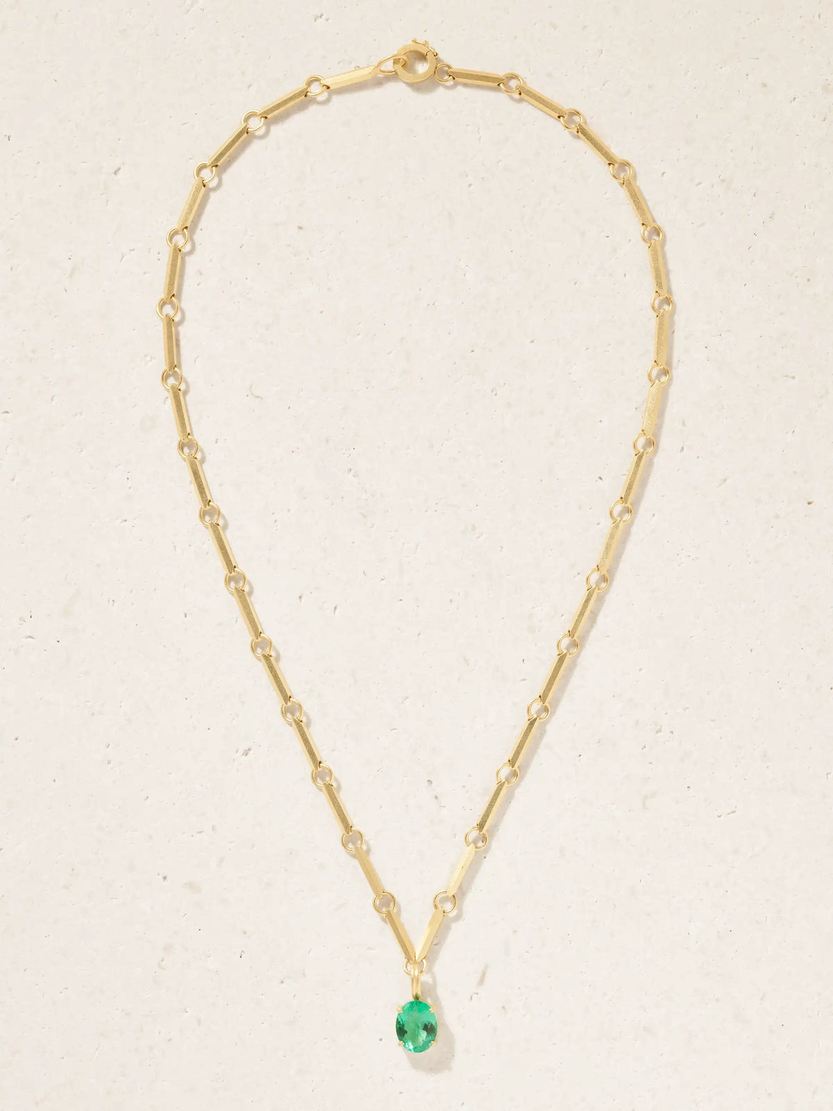 Heroic 18-karat Gold Emerald Necklace