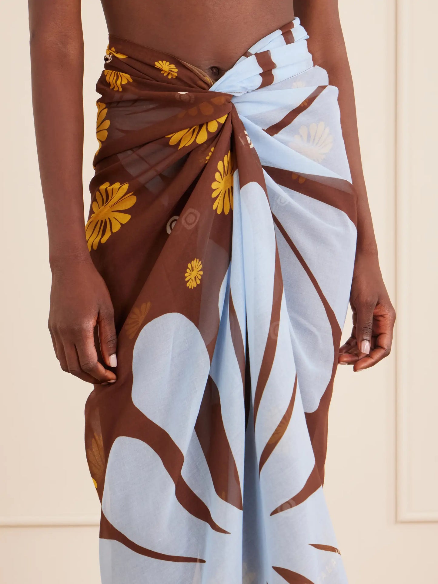 Luana Floral-print Voile Pareo