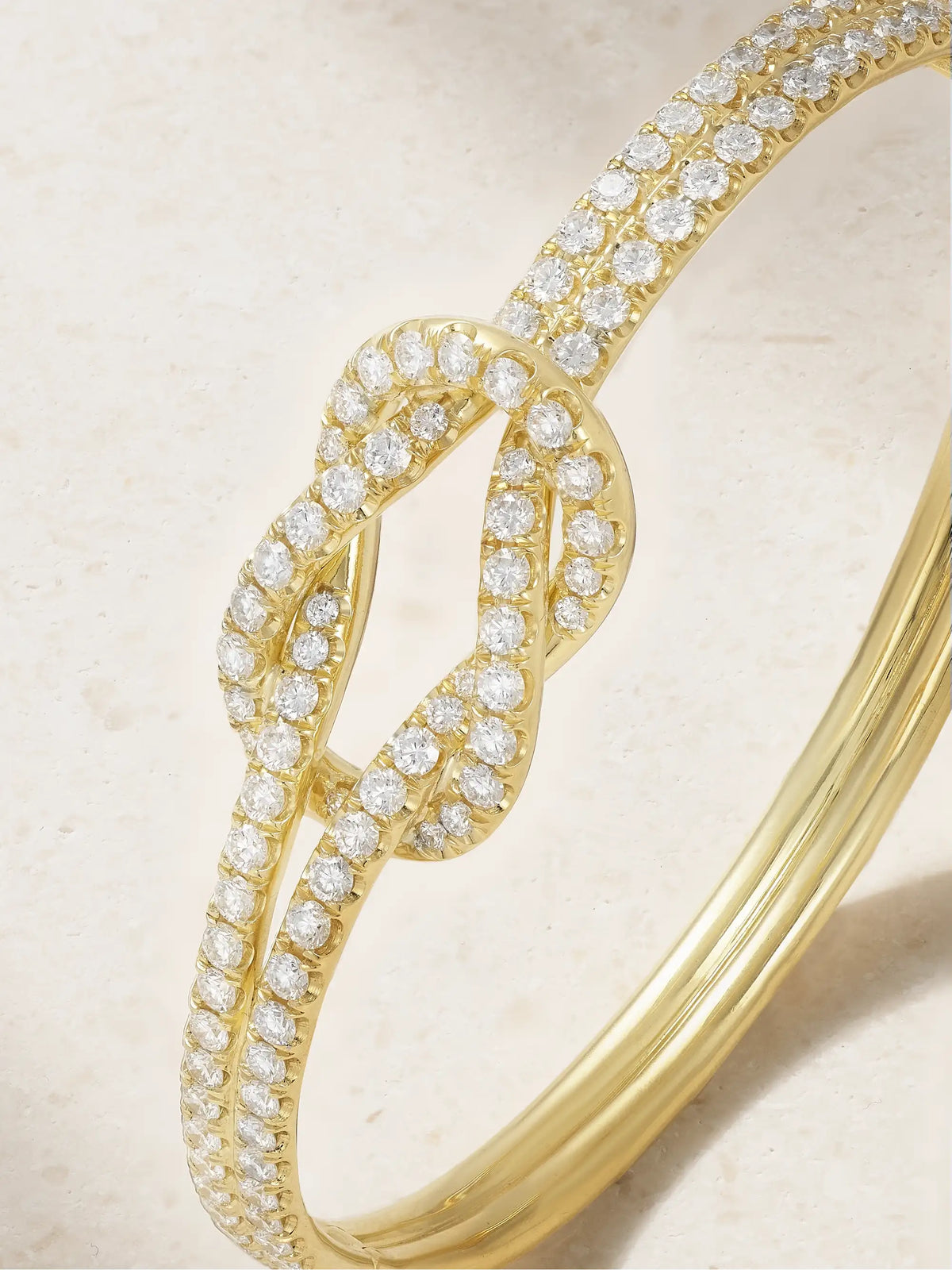 Knot 18-karat Gold Diamond Bracelet