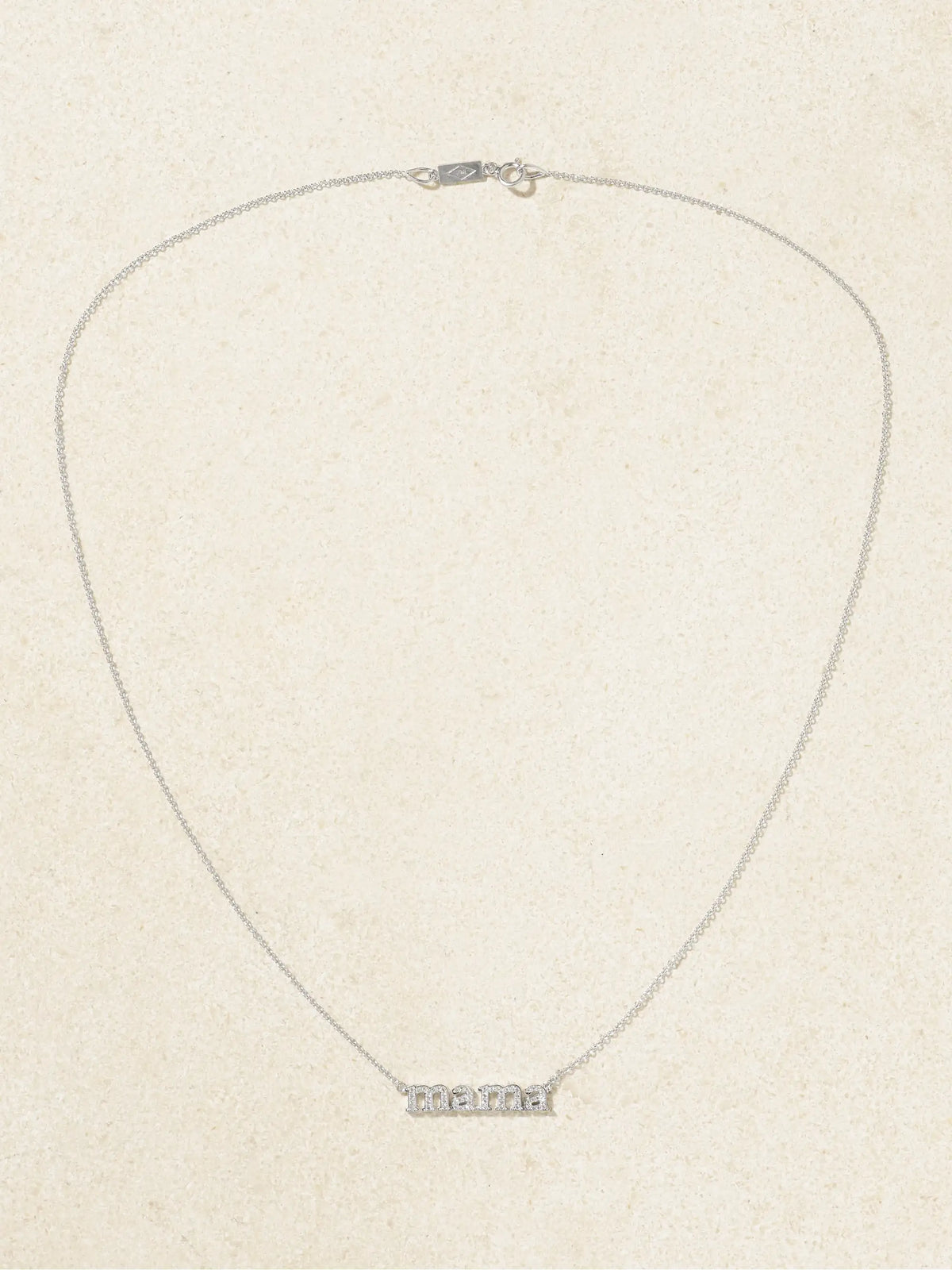 Mama 18-karat White Gold Necklace