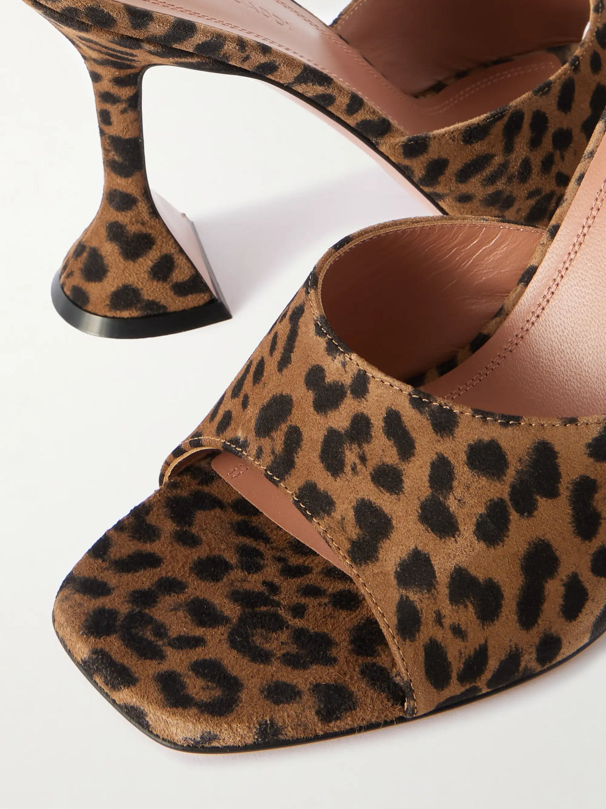 Lupita Leopard-print Suede Mules