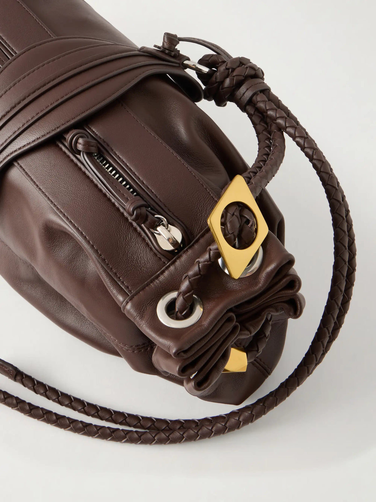 Maia Medium Braided Leather Shoulder Bag