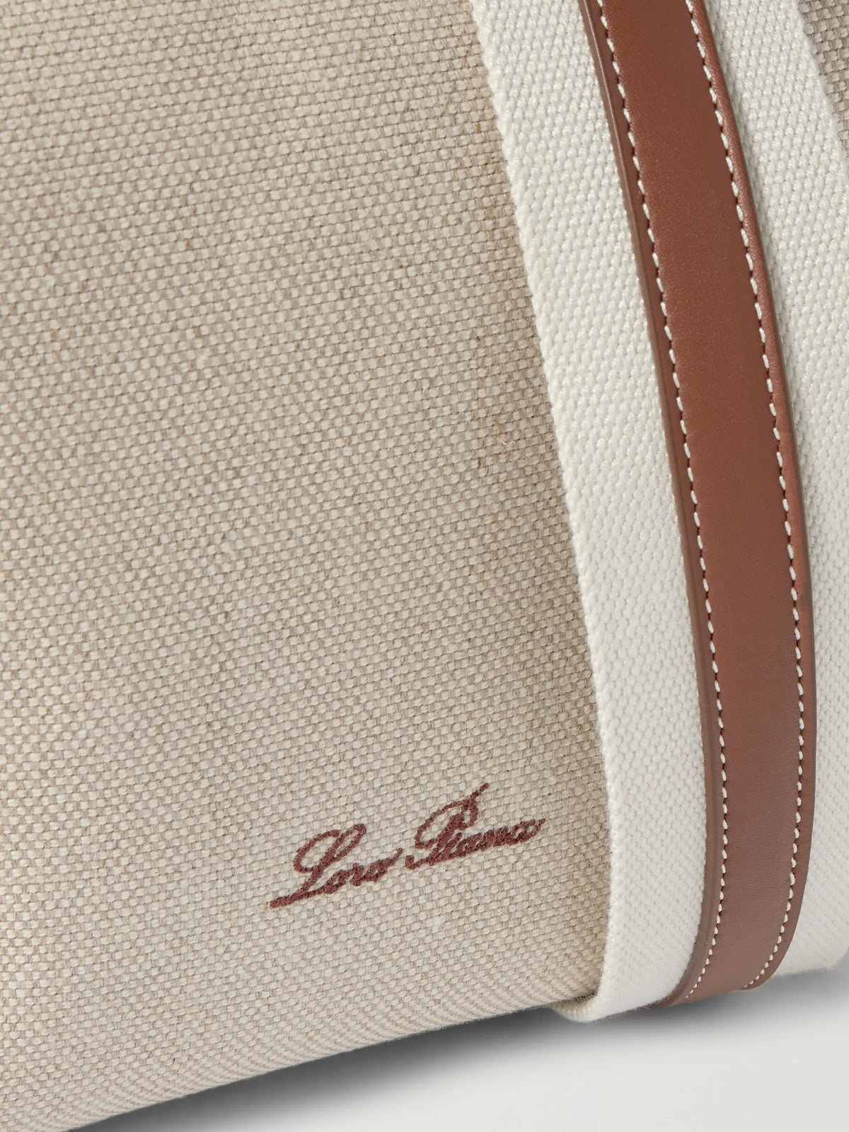 Bale Textured Leather-trimmed Canvas Tote