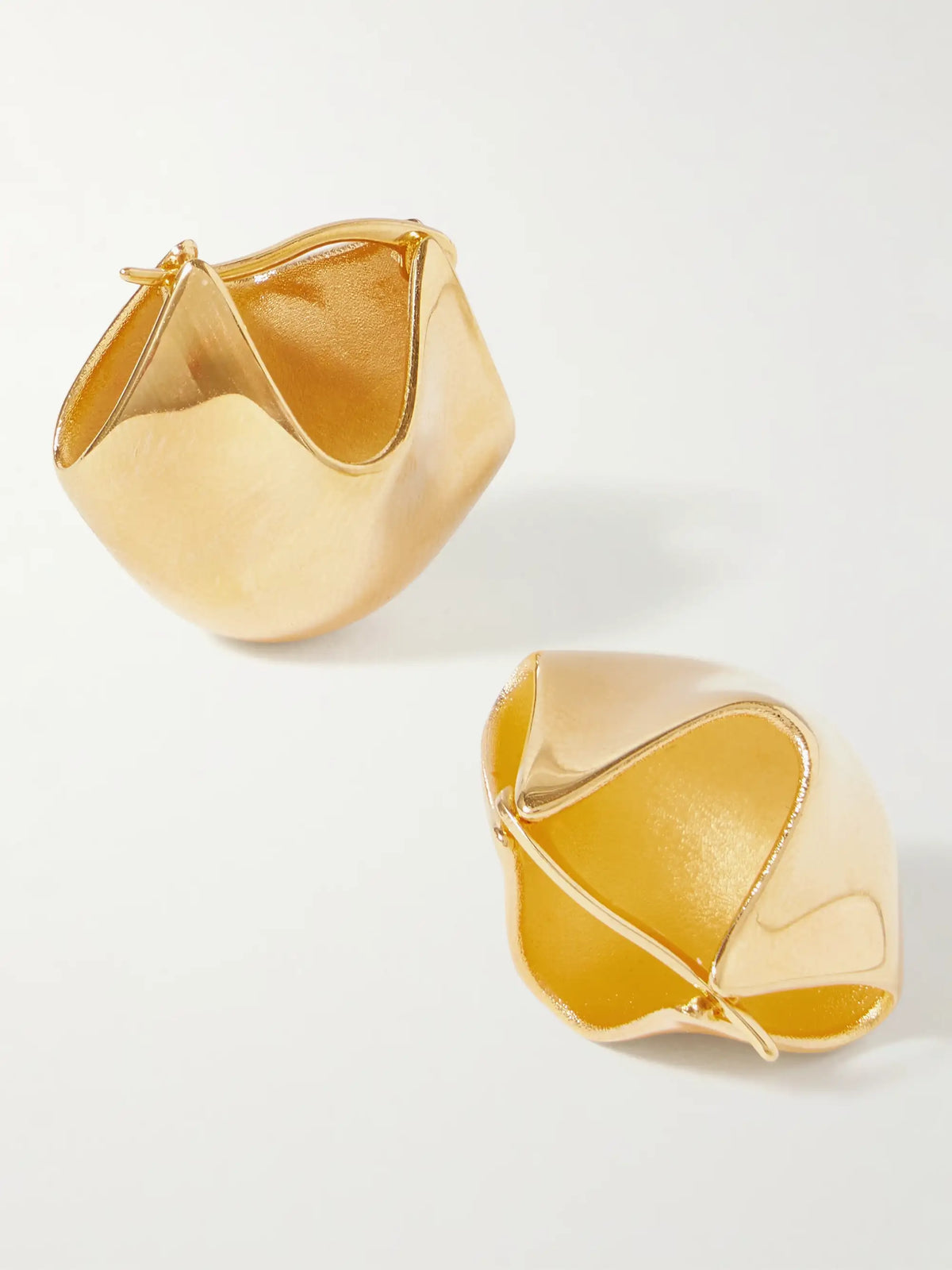 Lotus Small Gold-plated Earrings