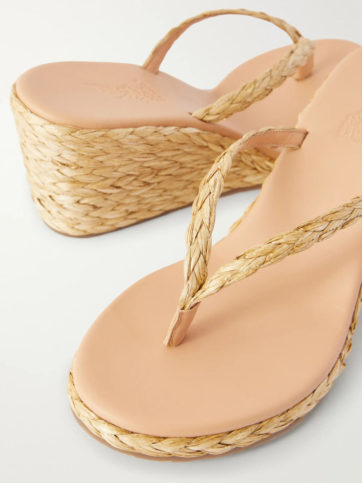 Etheria Woven Raffia Wedge